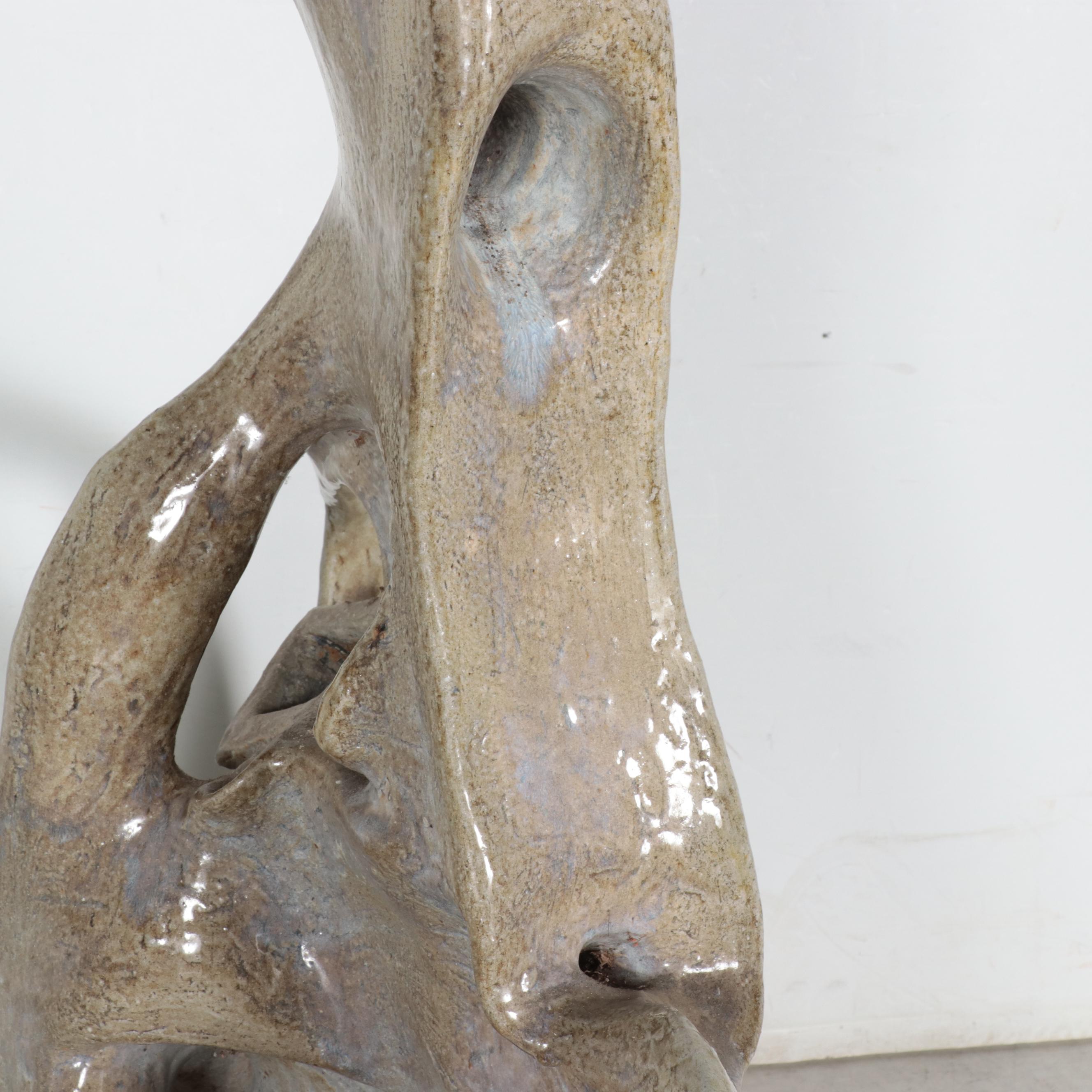 Biomorphic Abstract Ceramic Sculpture, 20th Century