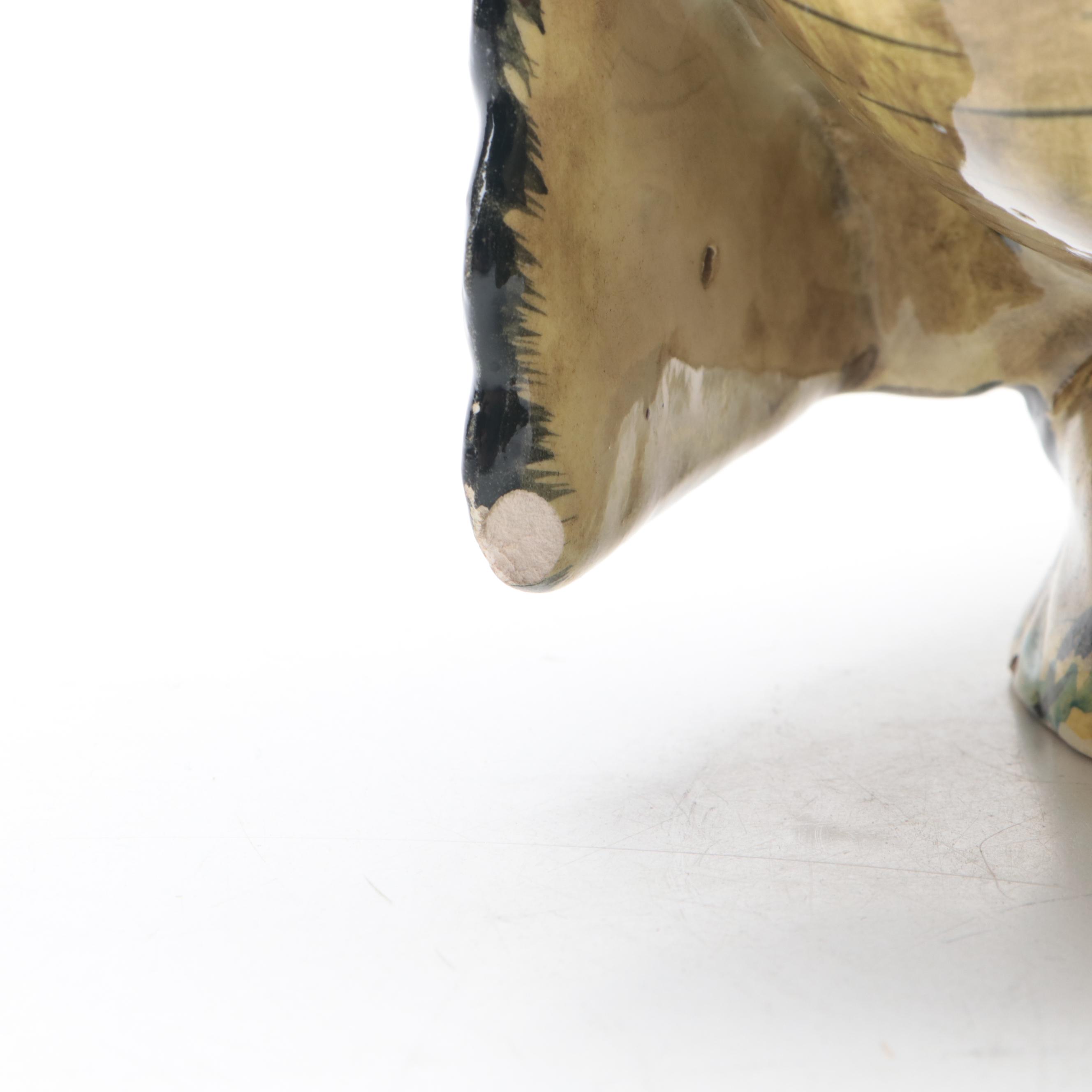 Italian Majolica Turkey Shaped Tureen, Mid to Late 20th Century