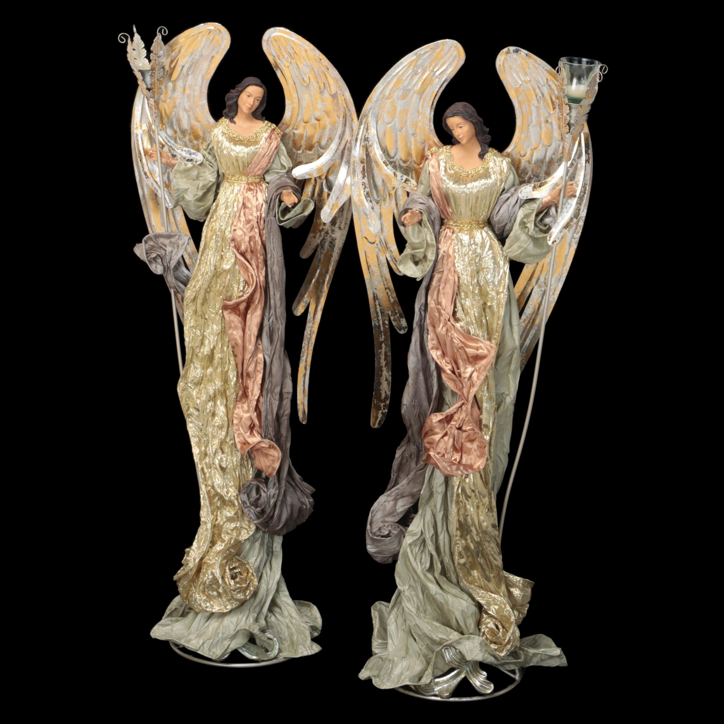 Mark Roberts for Frontgate Towering Angel Candle Holders EBTH