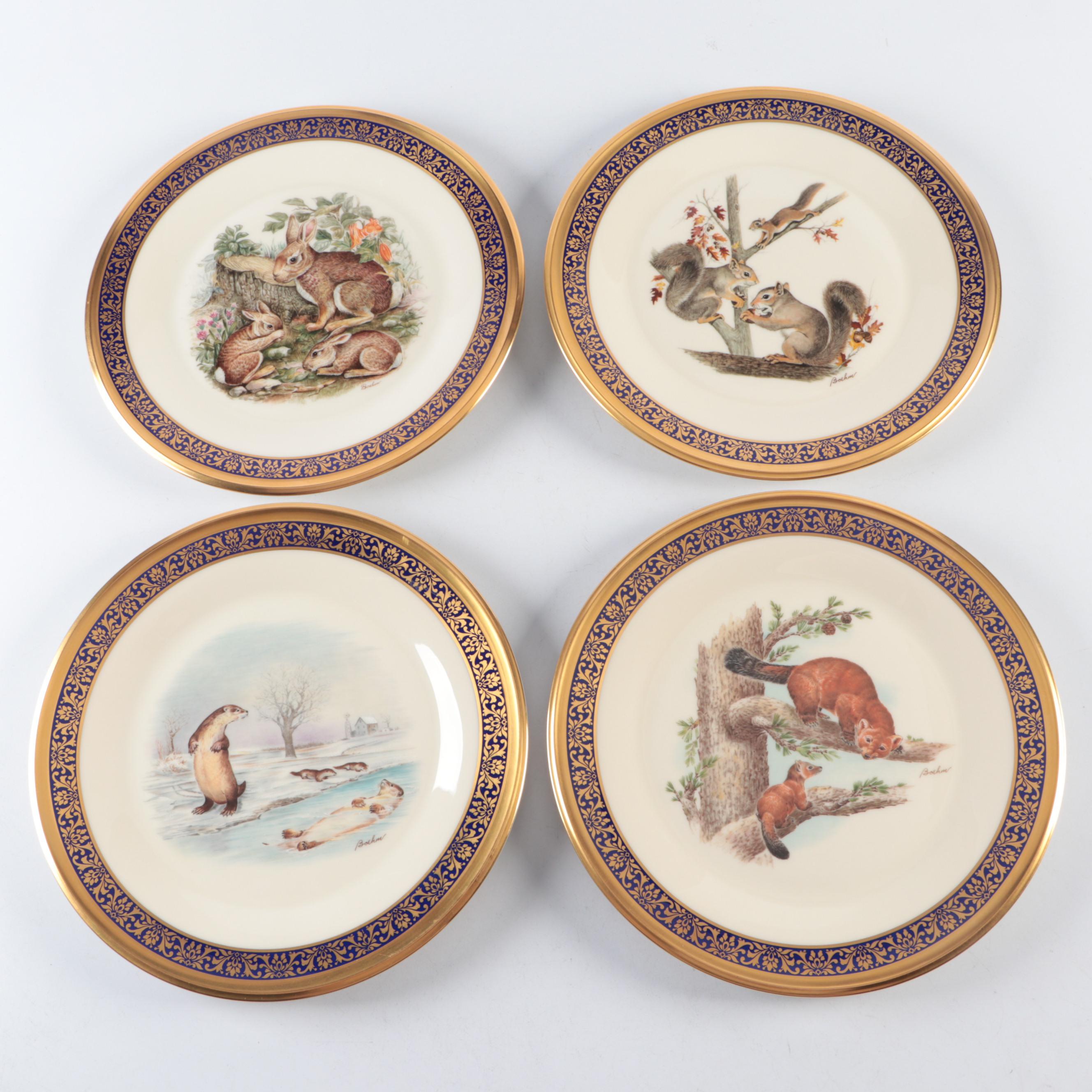 Lenox Limited Edition "Woodland Wildlife" Bone China Collector Plates, 1973–1982