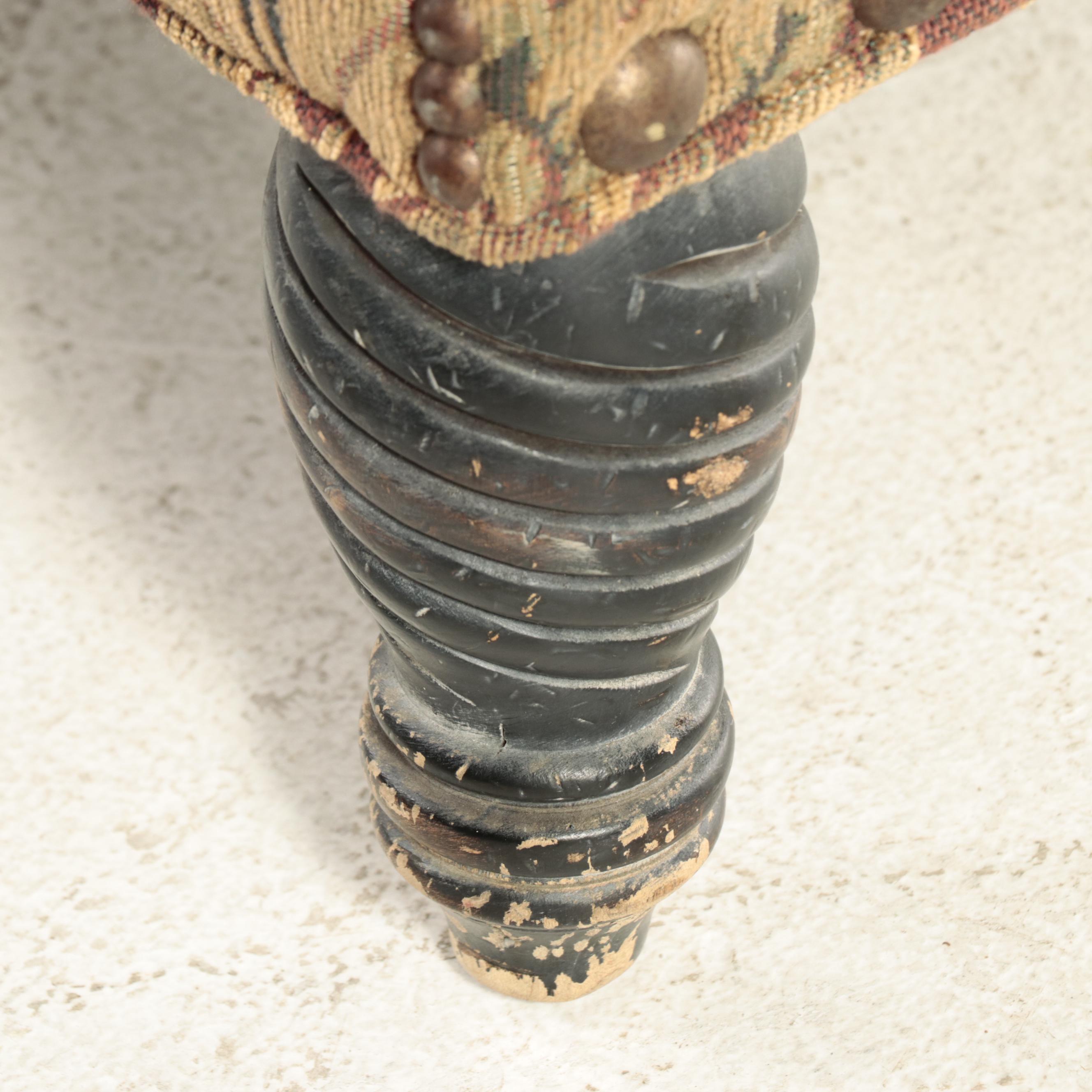 Robb & Stucky Leather and Fabric-Upholstered Loveseat Sofa