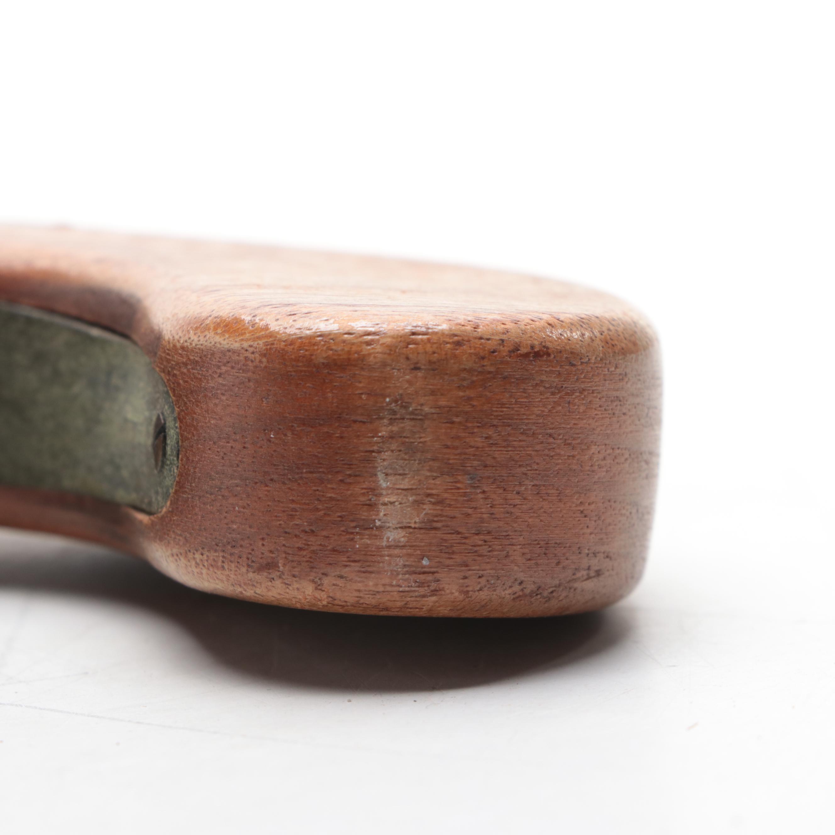 Dunhill Oak and Brass Tinder Pistol Table Lighter, Vintage