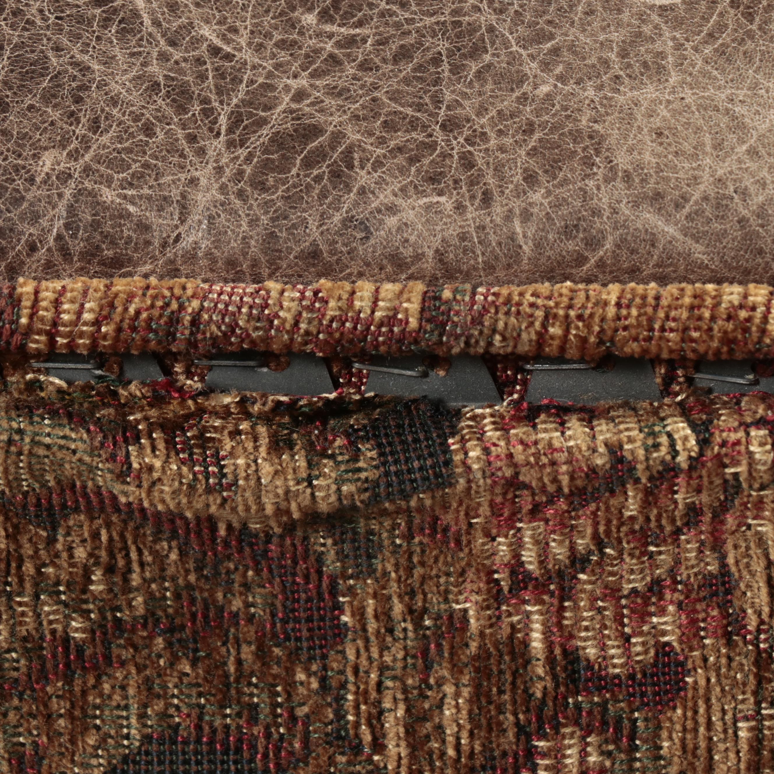 Robb & Stucky Leather and Fabric-Upholstered Loveseat Sofa