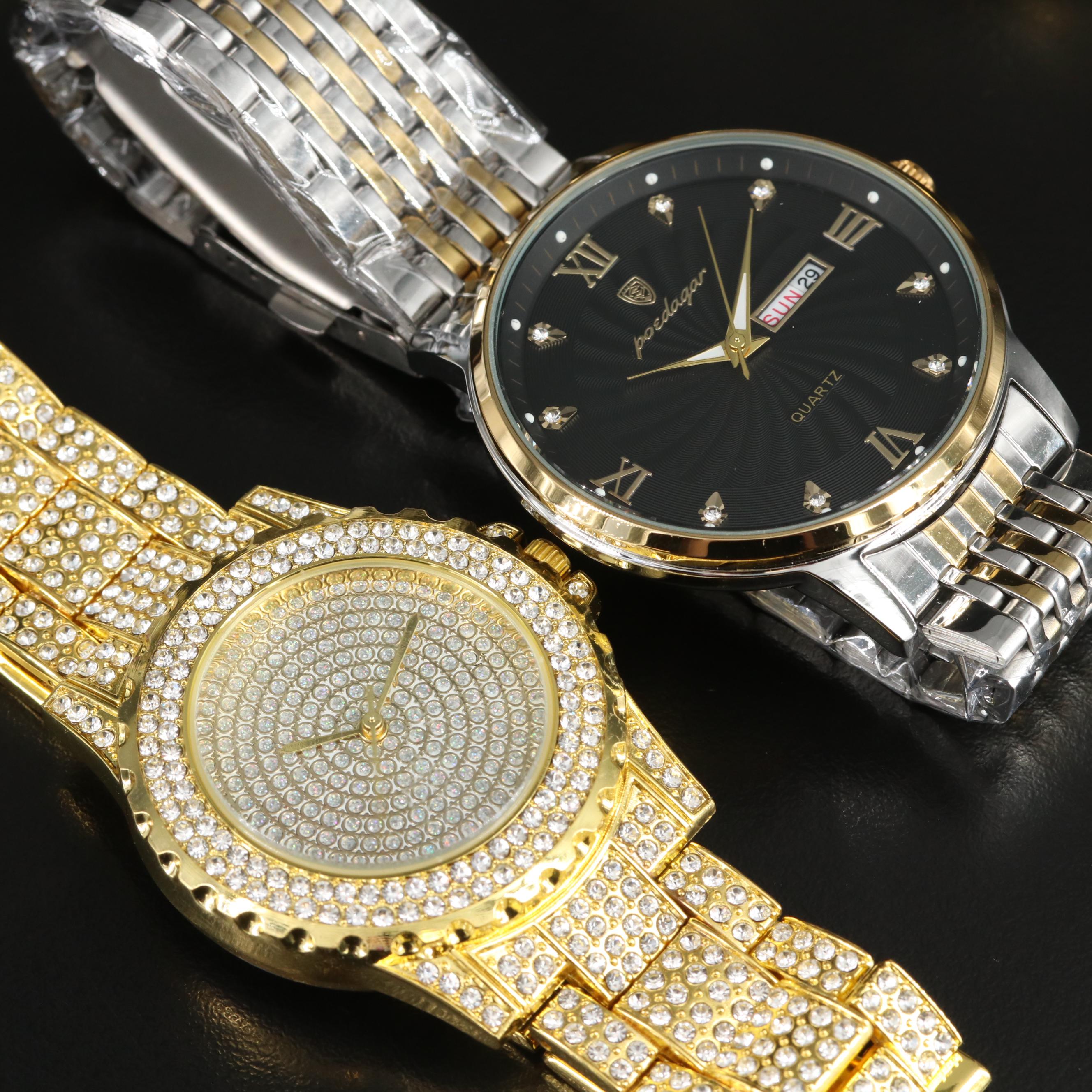 Four Fashion Watches, Pocket Watch and Bracelet Tool