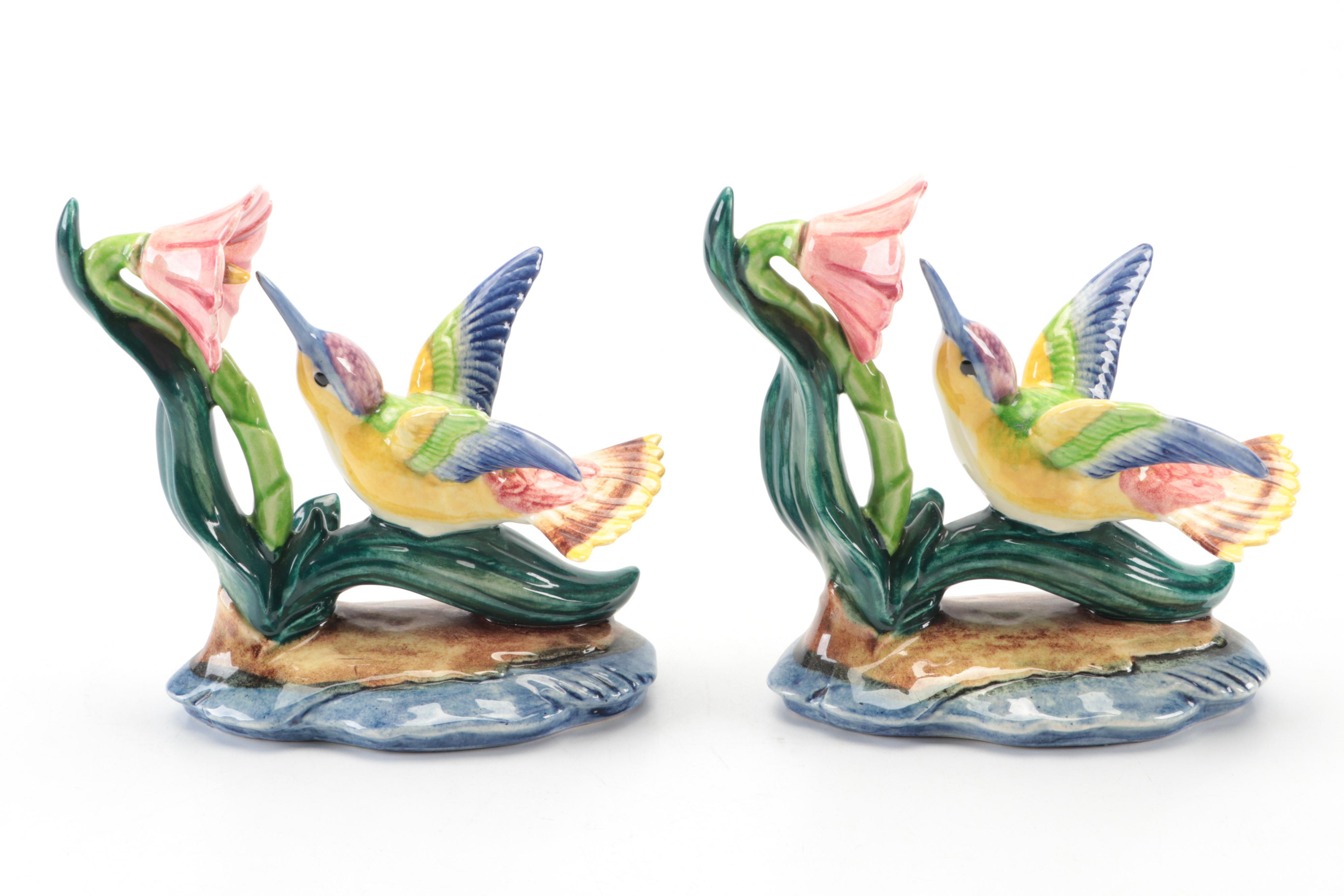 Pair of Stangl Pottery Rivoli Hummingbird Figurines