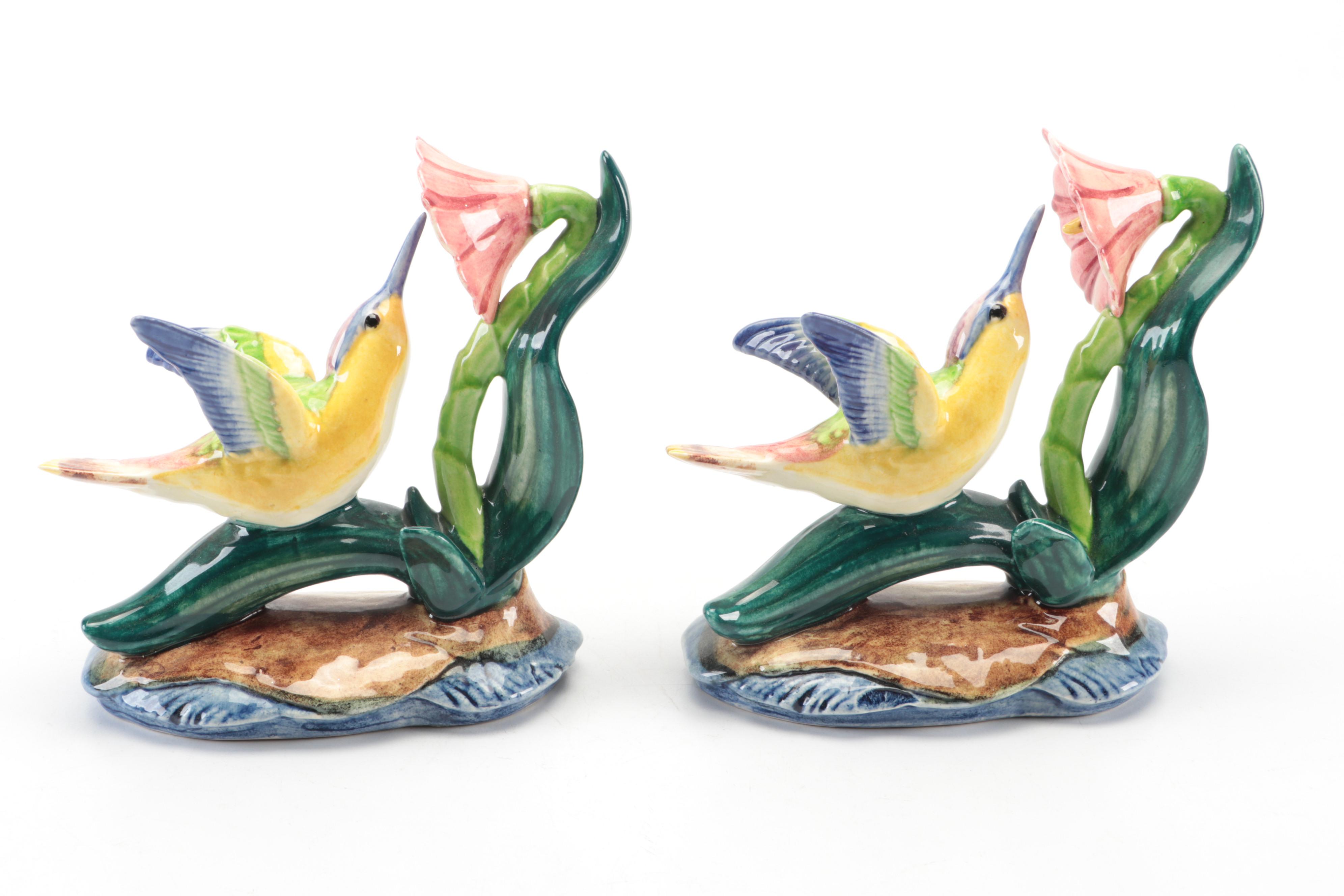 Pair of Stangl Pottery Rivoli Hummingbird Figurines