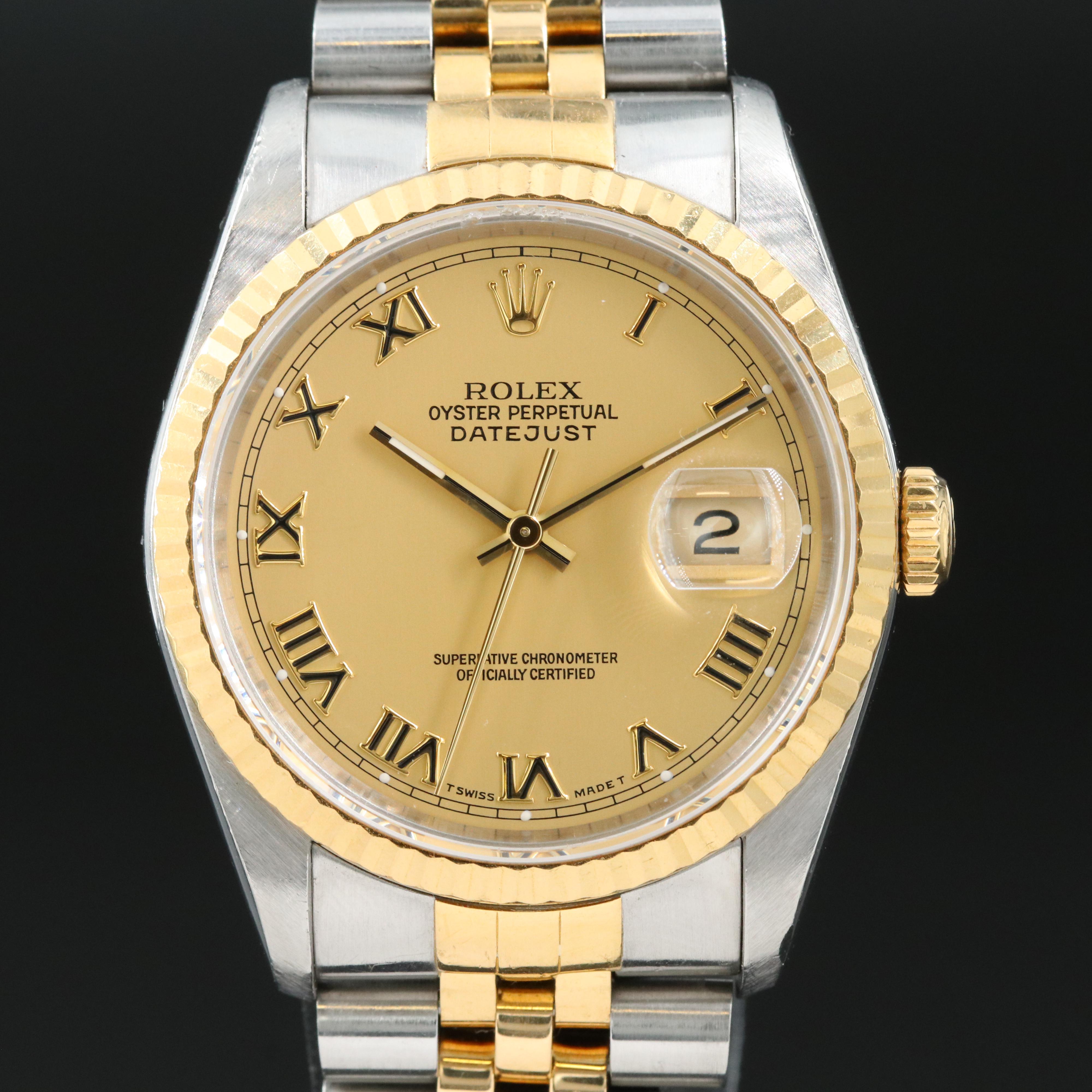1991 Rolex Oyster Perpetual Two-Tone Datejust Watch