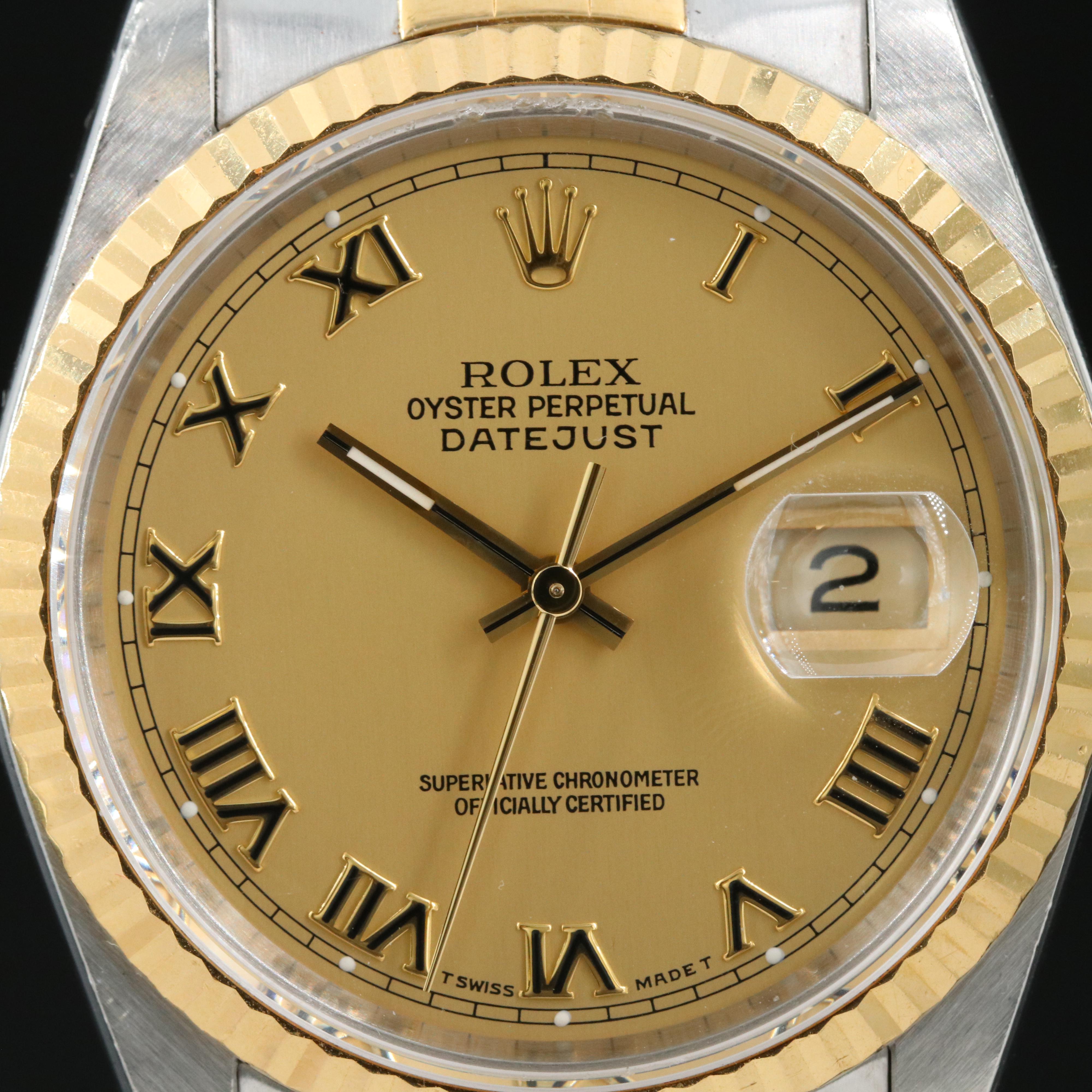1991 Rolex Oyster Perpetual Two-Tone Datejust Watch