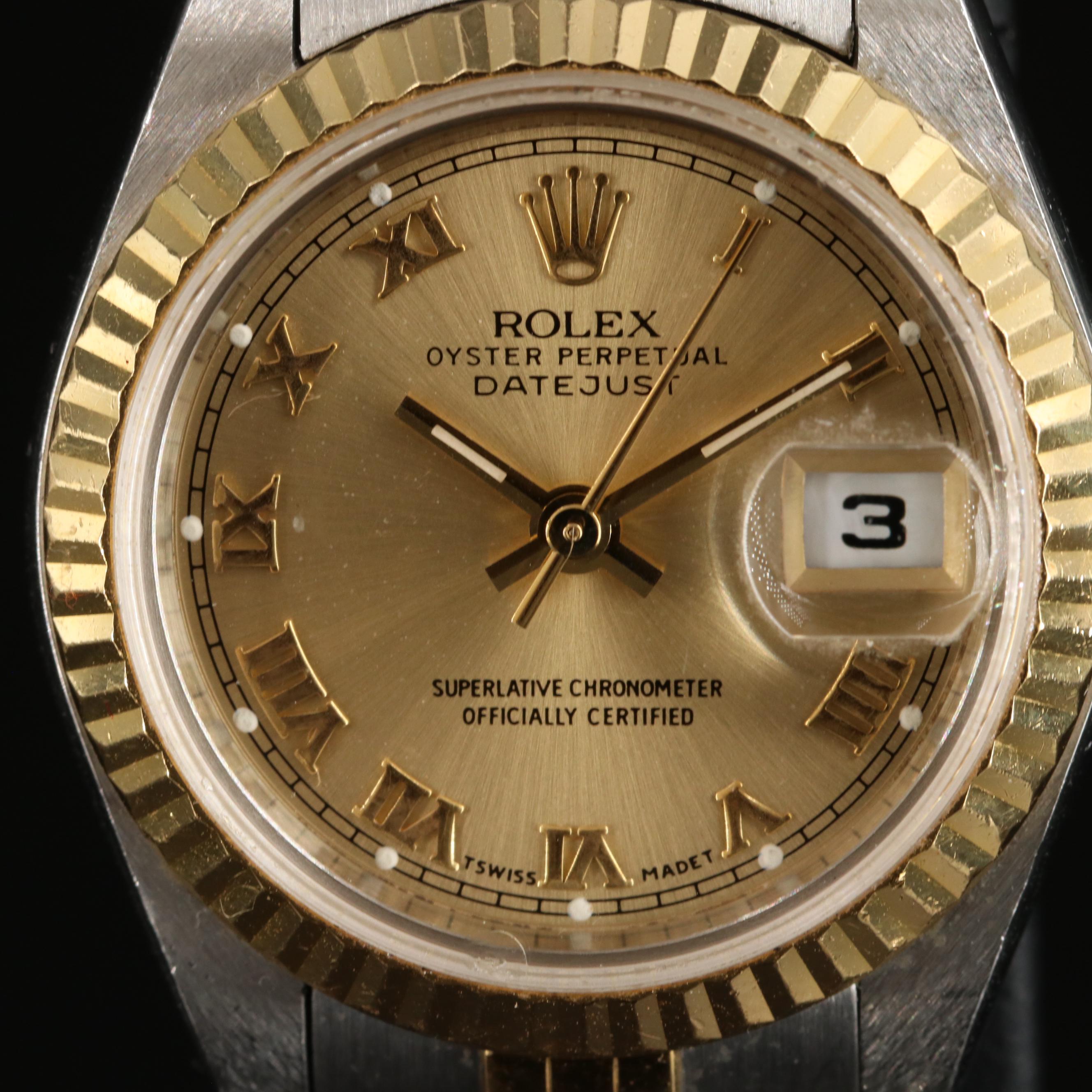 2001 Rolex Oyster Perpetual Two-Tone Datejust Watch