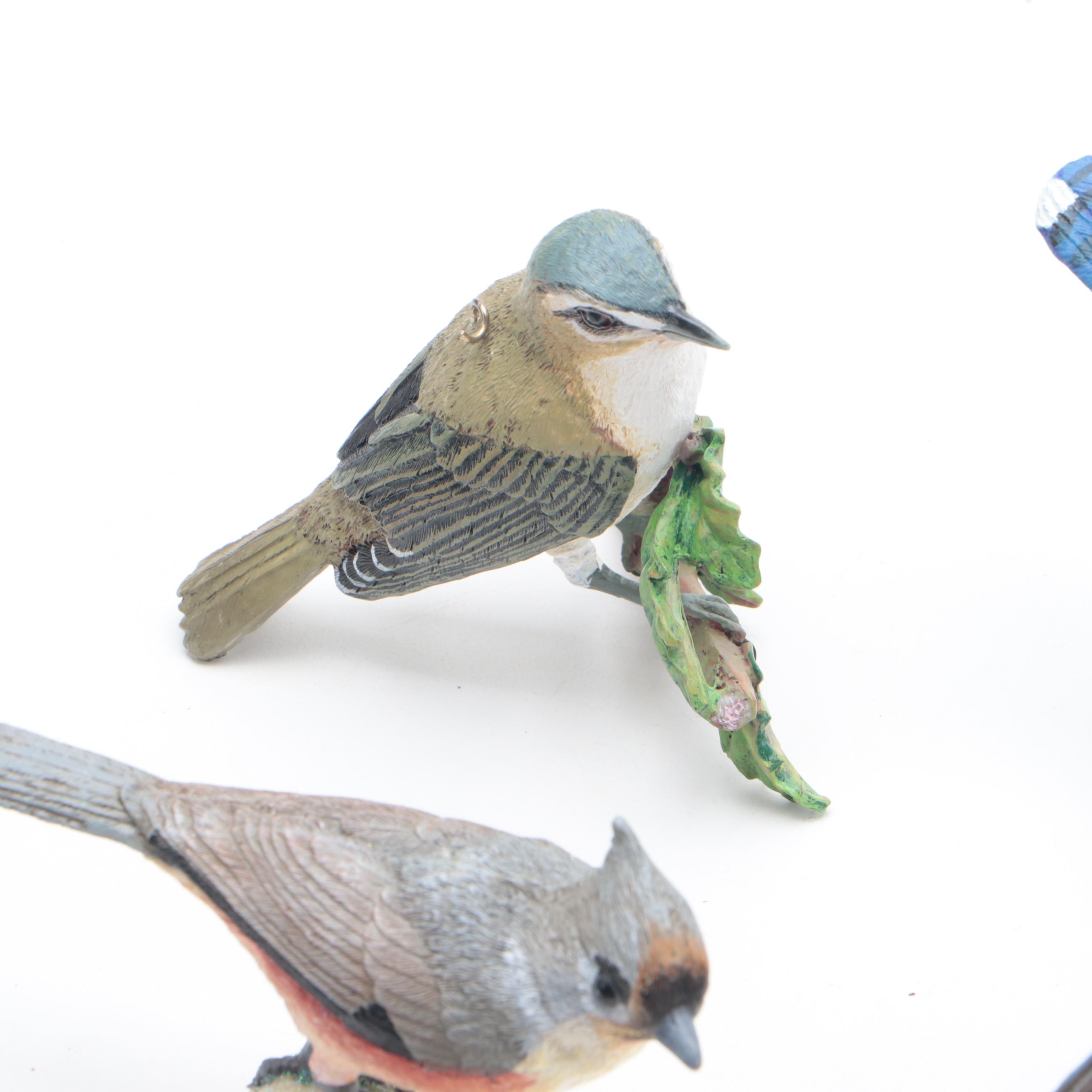 The Danbury Mint Cast Resin Bird Christmas Ornaments