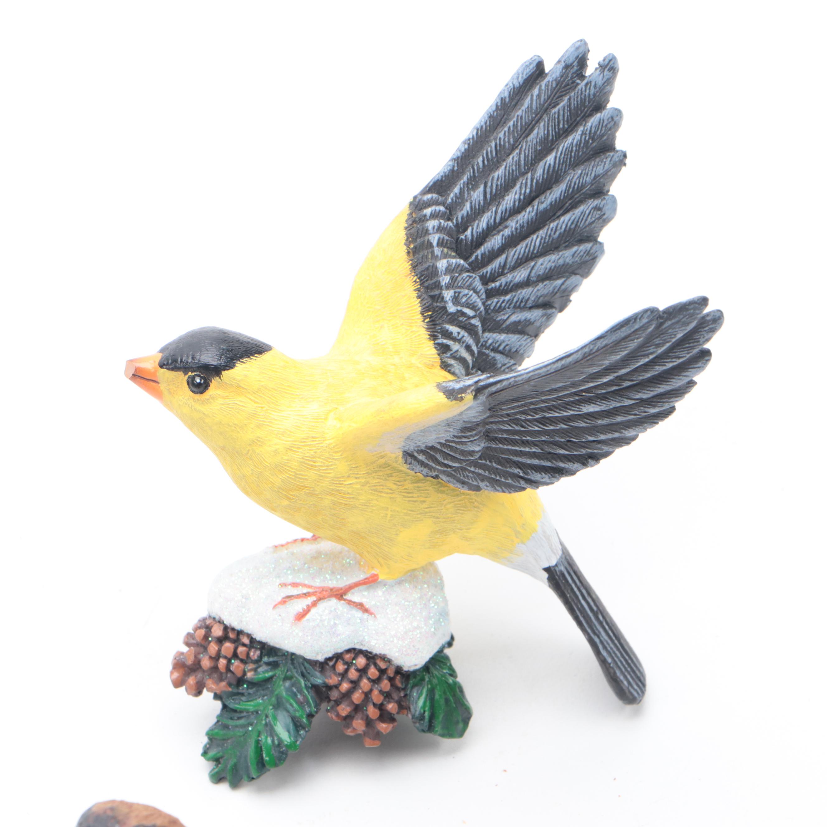 The Danbury Mint Cast Resin Bird Christmas Ornaments