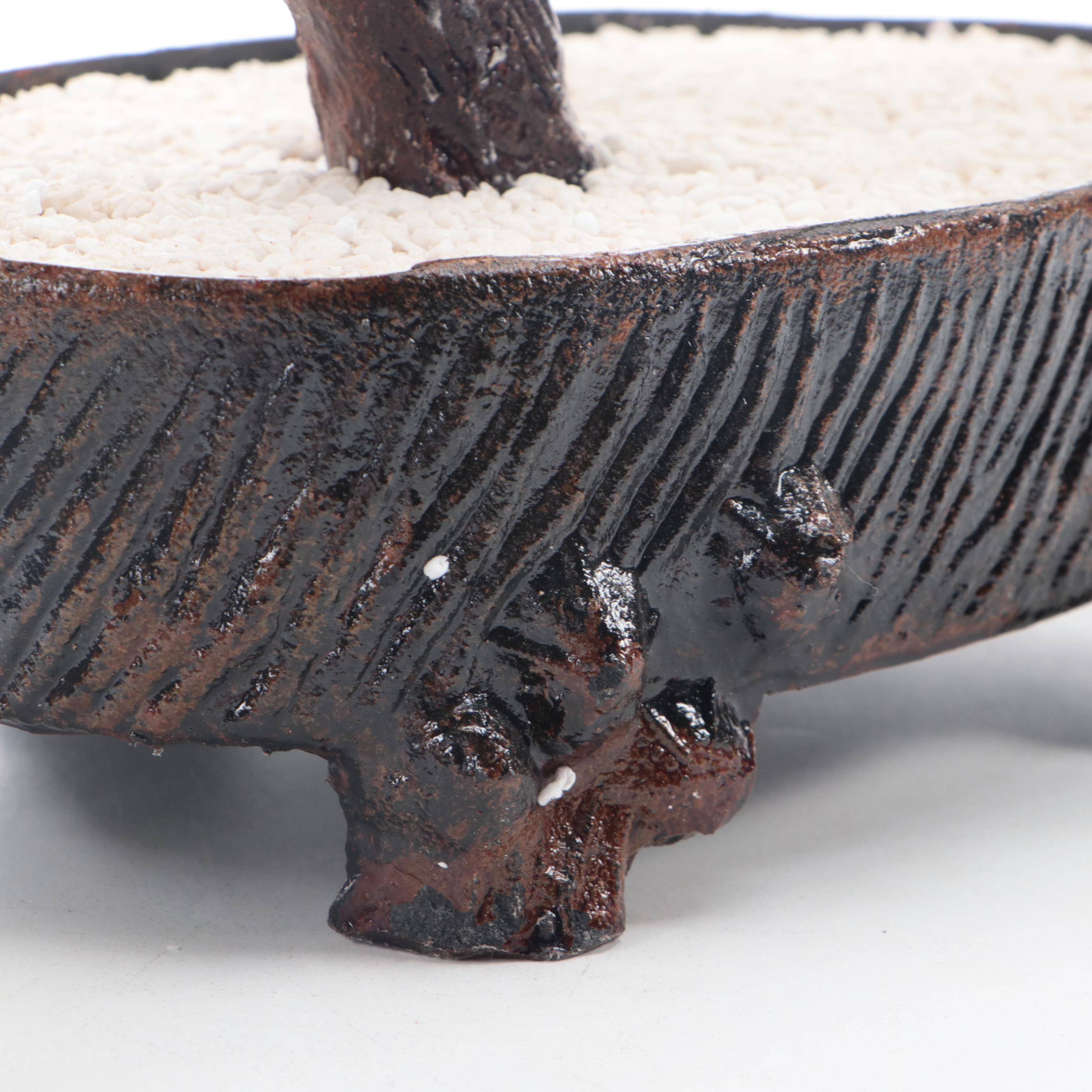 Chinese Agate Glass Flowering Bonsai Tree