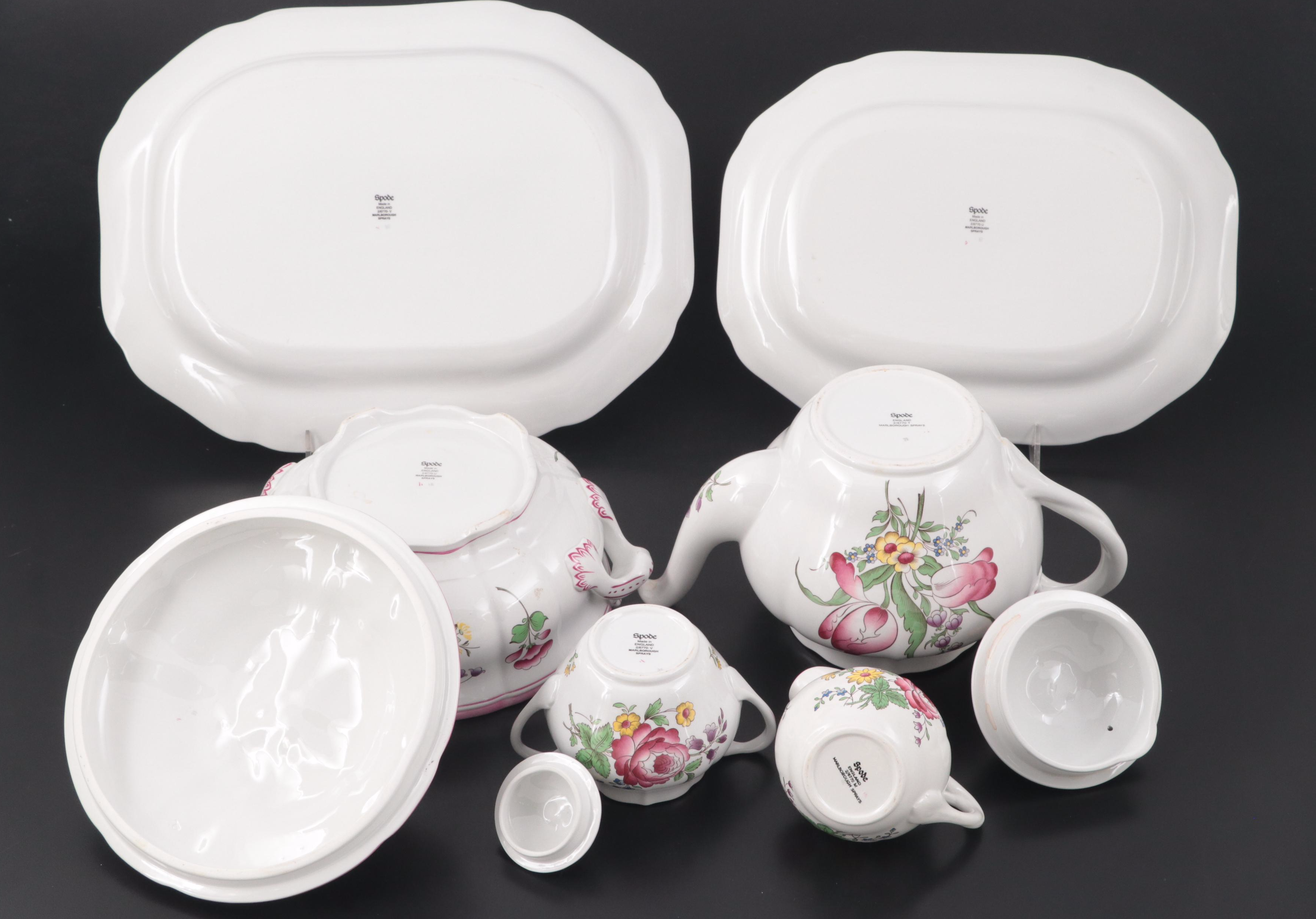 Spode "Marlborough Sprays" Ceramic Dinnerware and Serveware EBTH