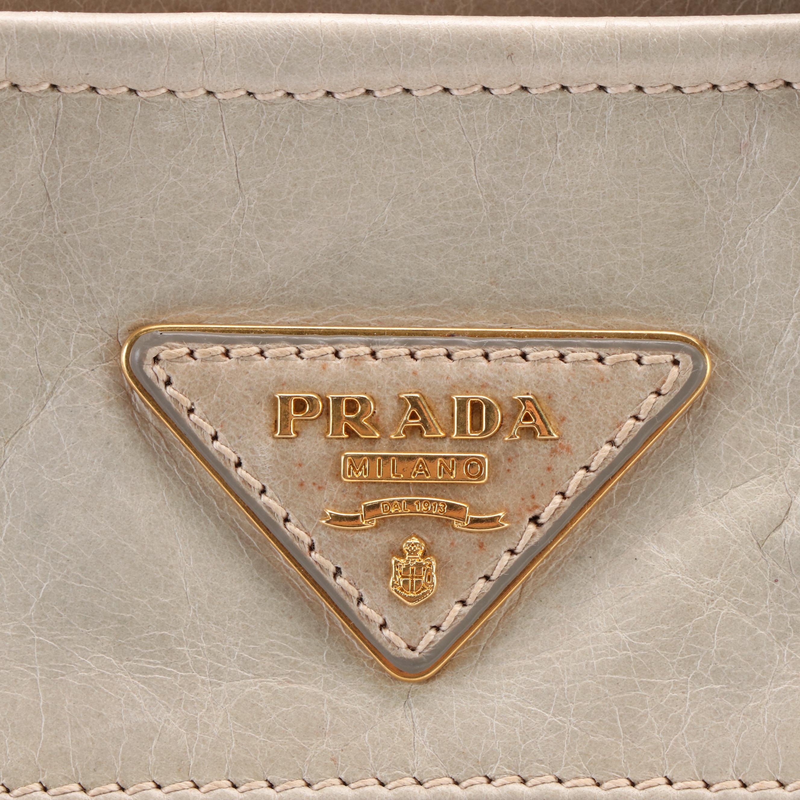 Prada Vitello Shine Satchel Handbag