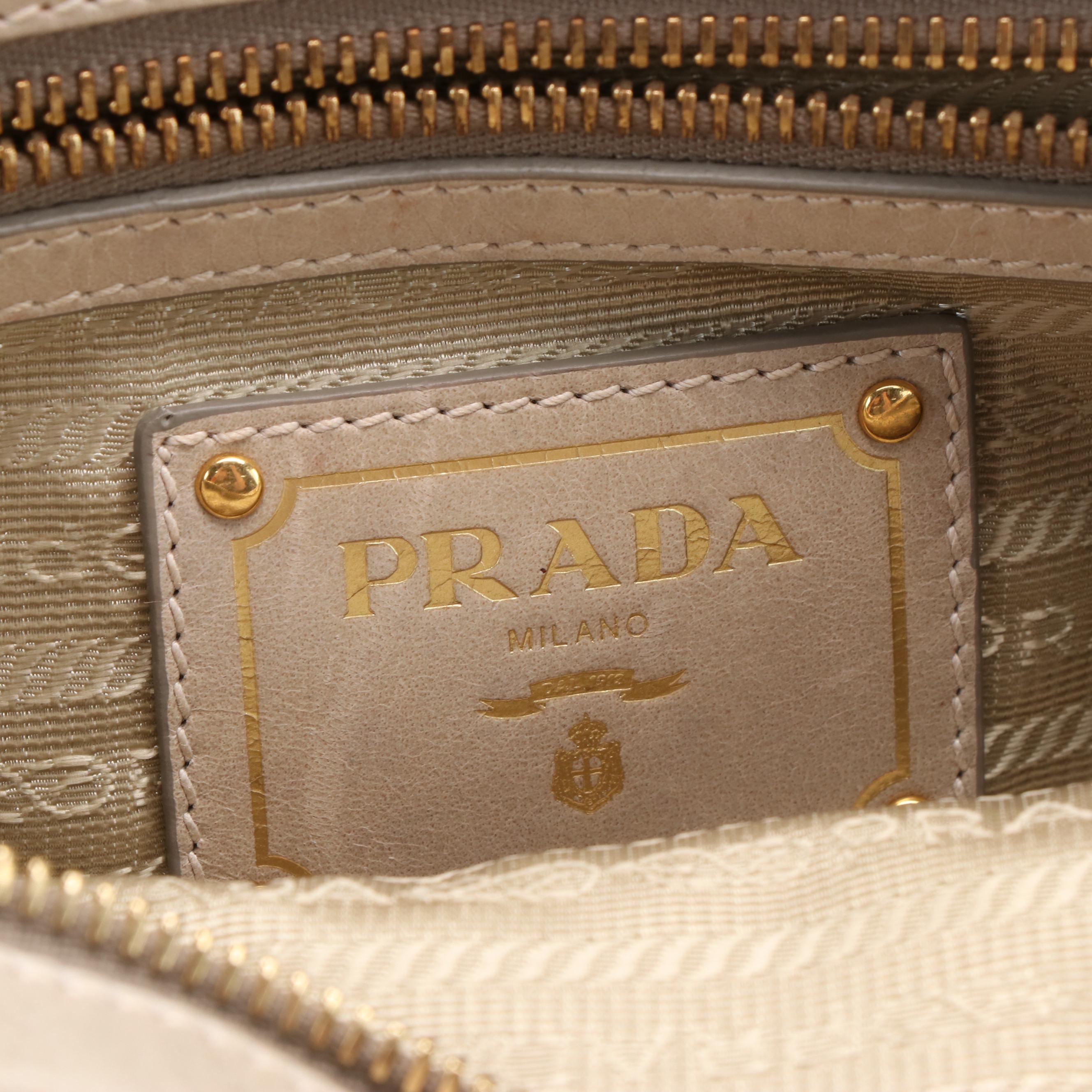 Prada Vitello Shine Satchel Handbag