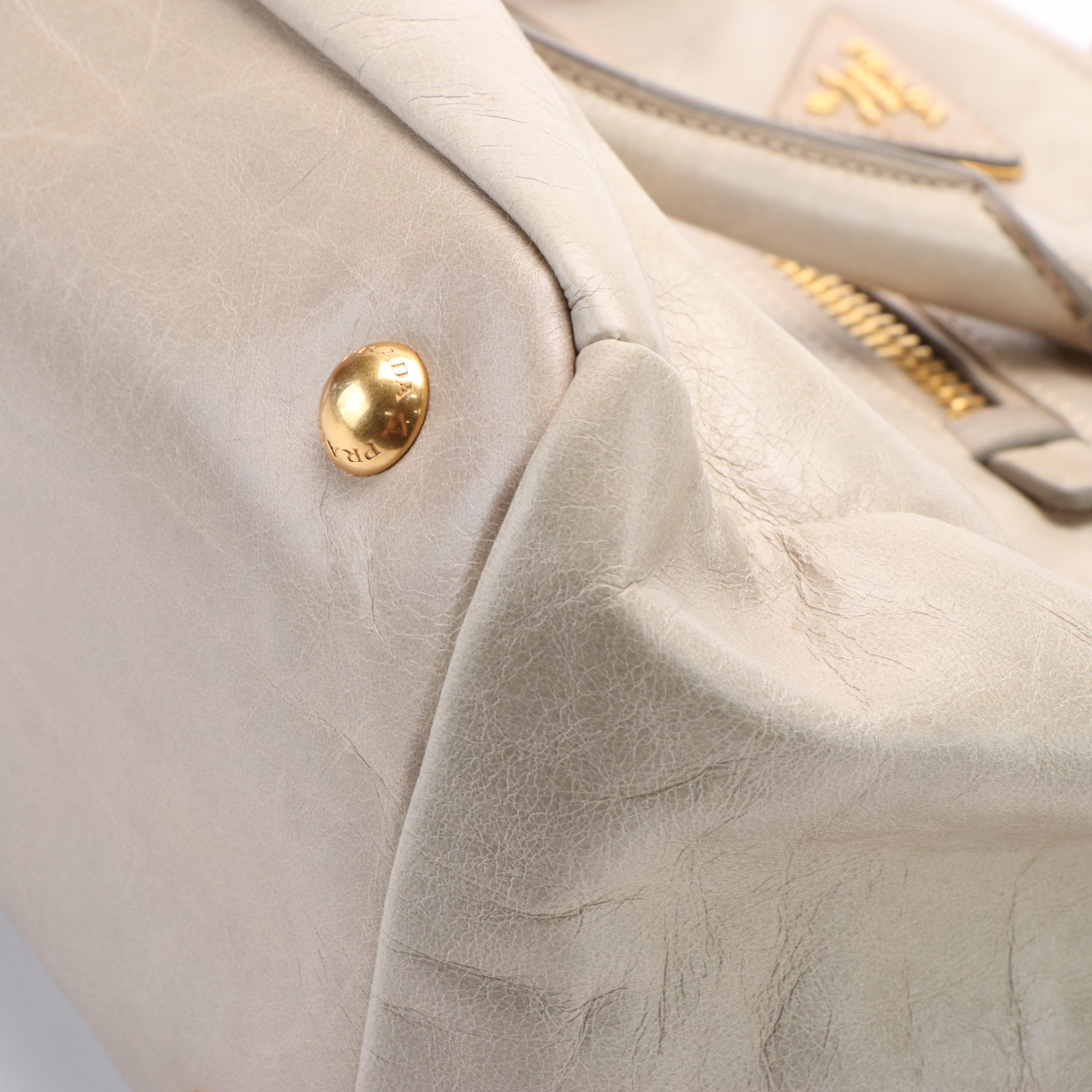 Prada Vitello Shine Satchel Handbag