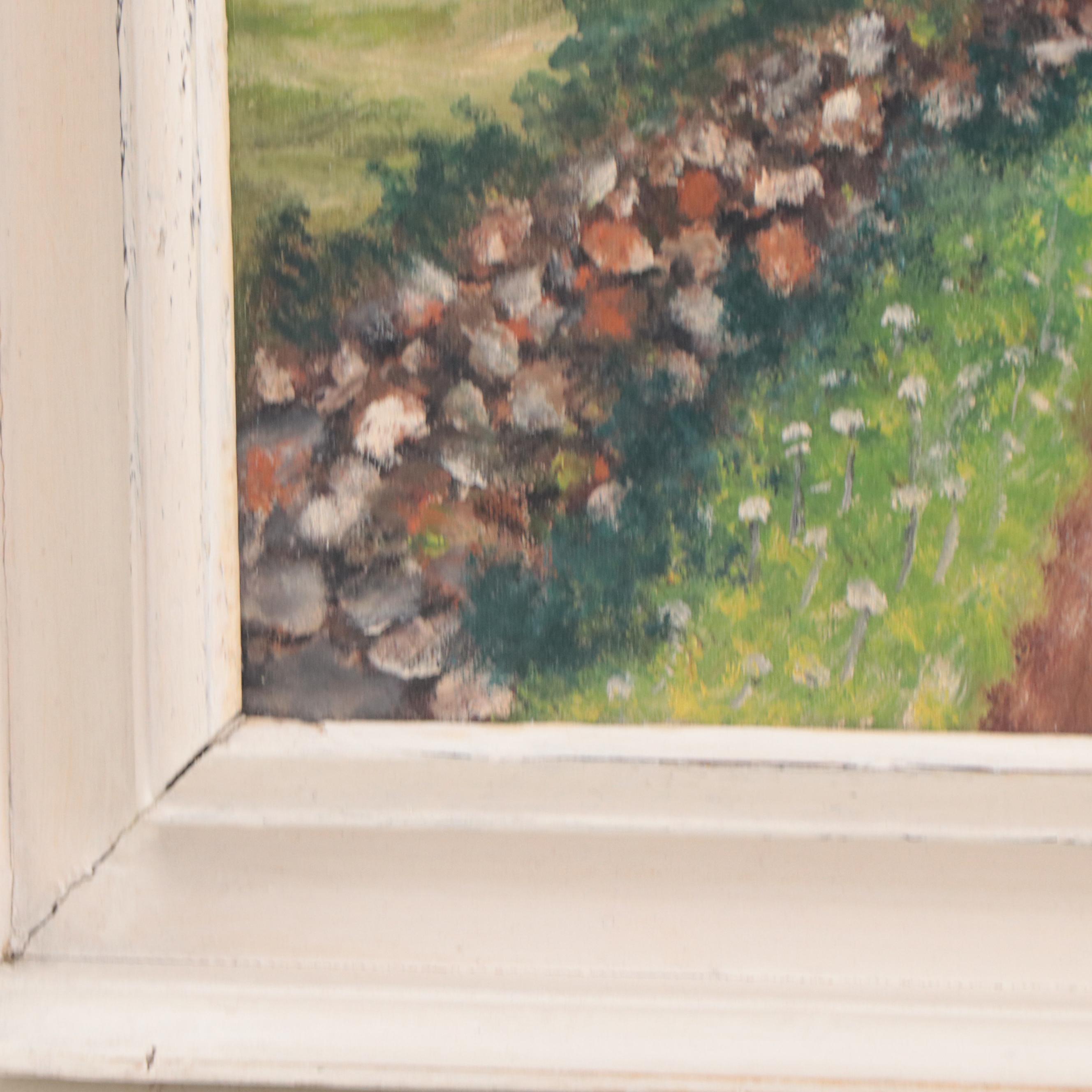 C. S. Weber Oil Painting "Going to Pasture," Circa 1964