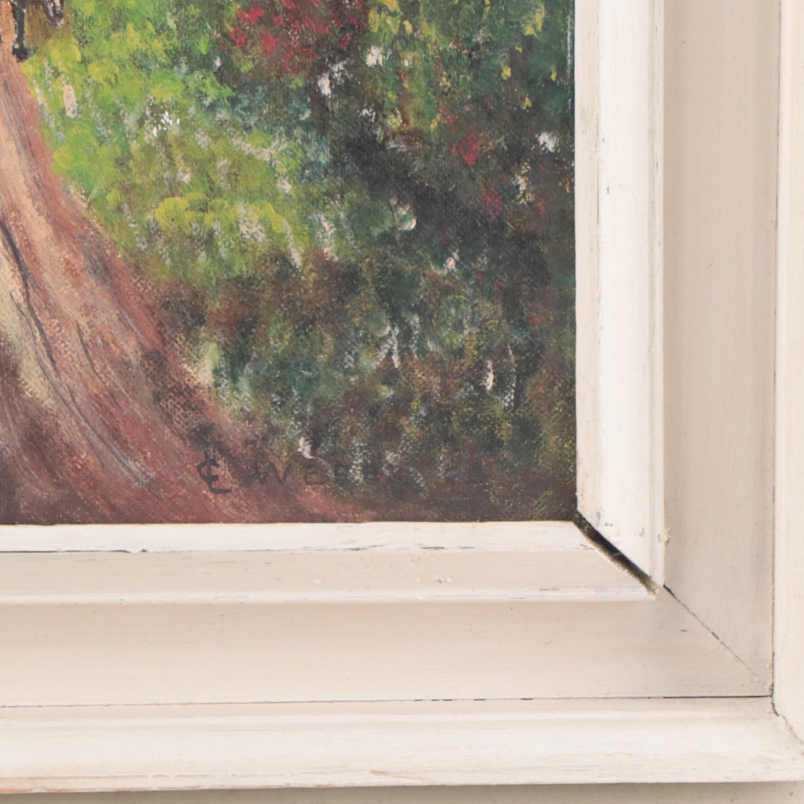 C. S. Weber Oil Painting "Going to Pasture," Circa 1964