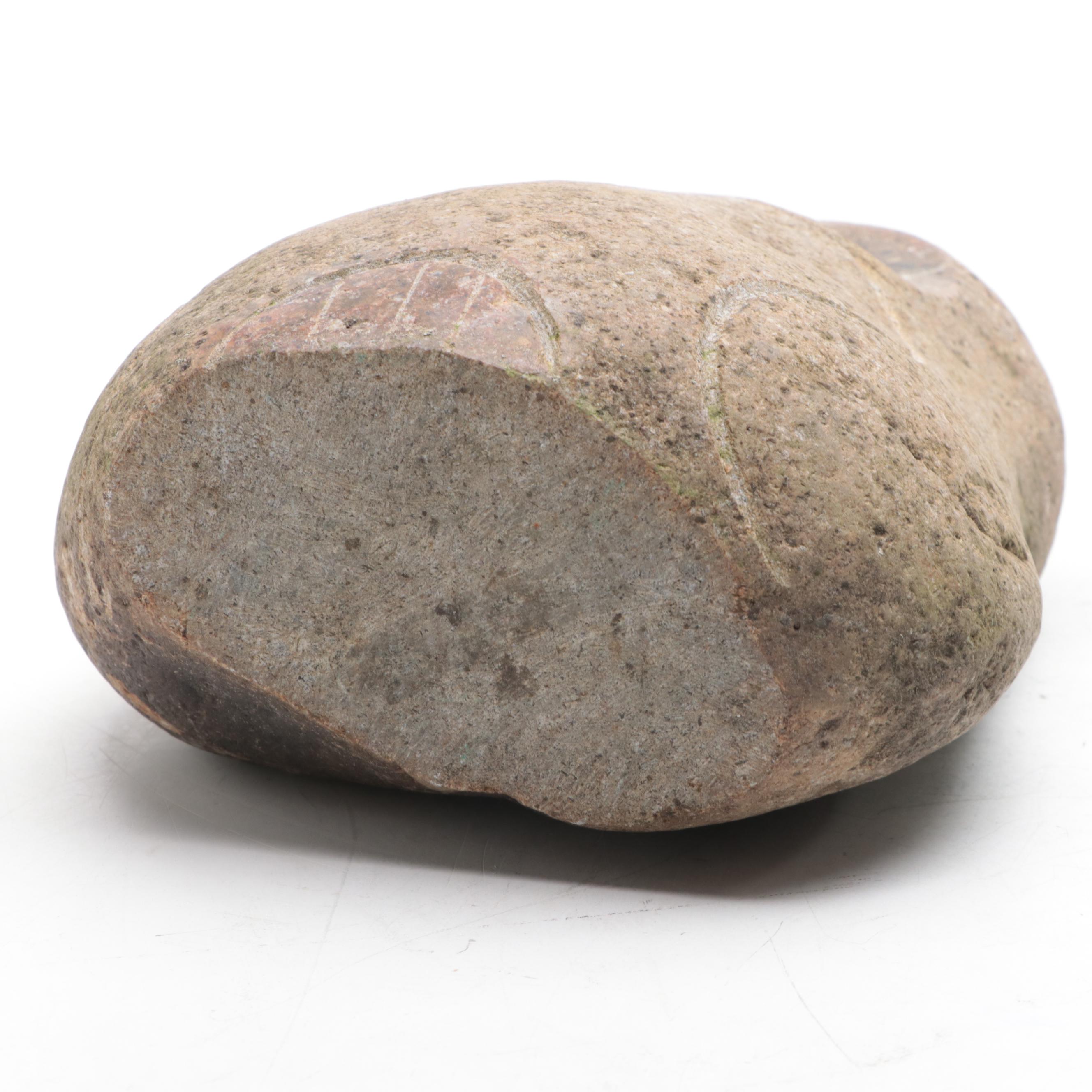 Carved Stone Owl Figurine