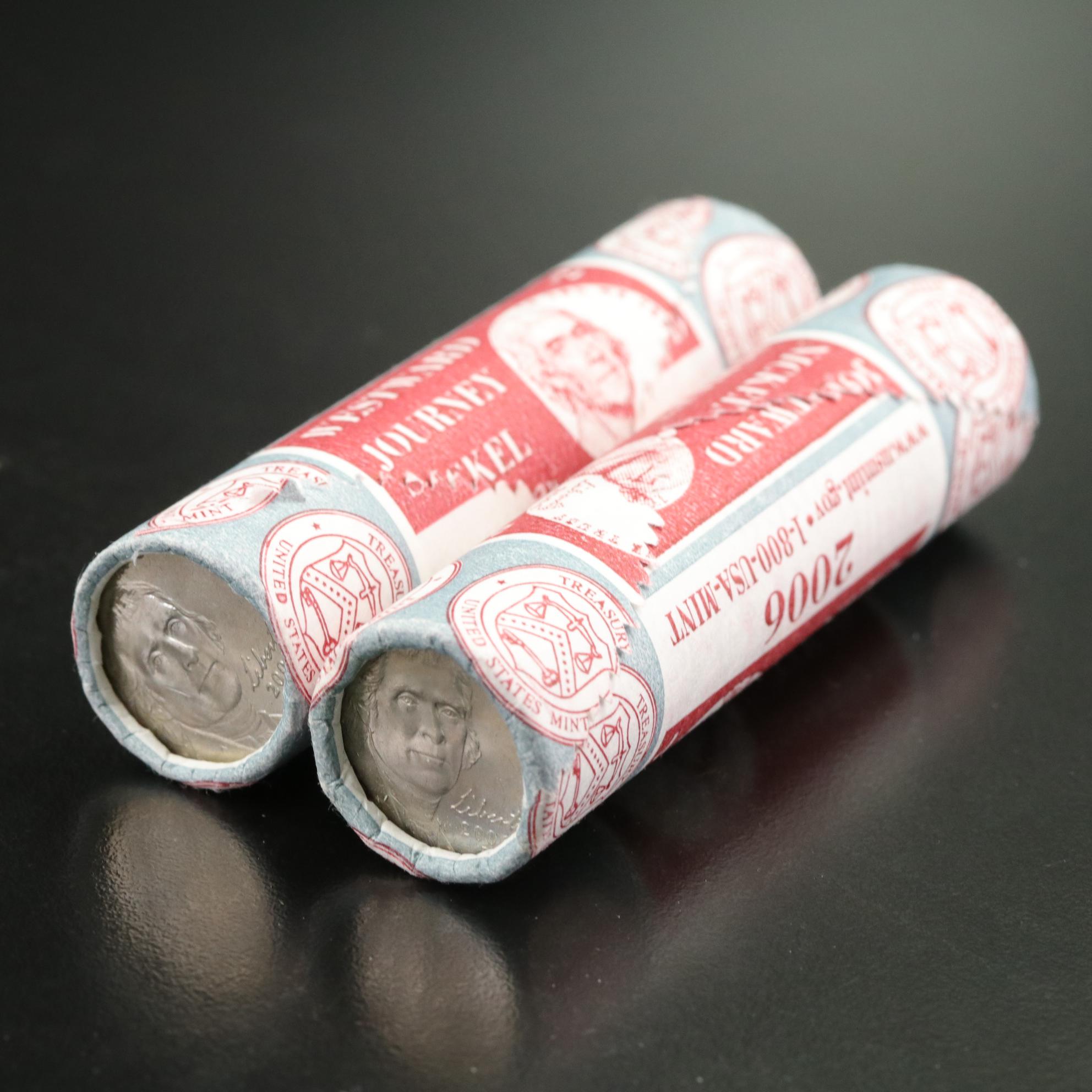 Five Rolls of Uncirculated Modern Jefferson Nickels