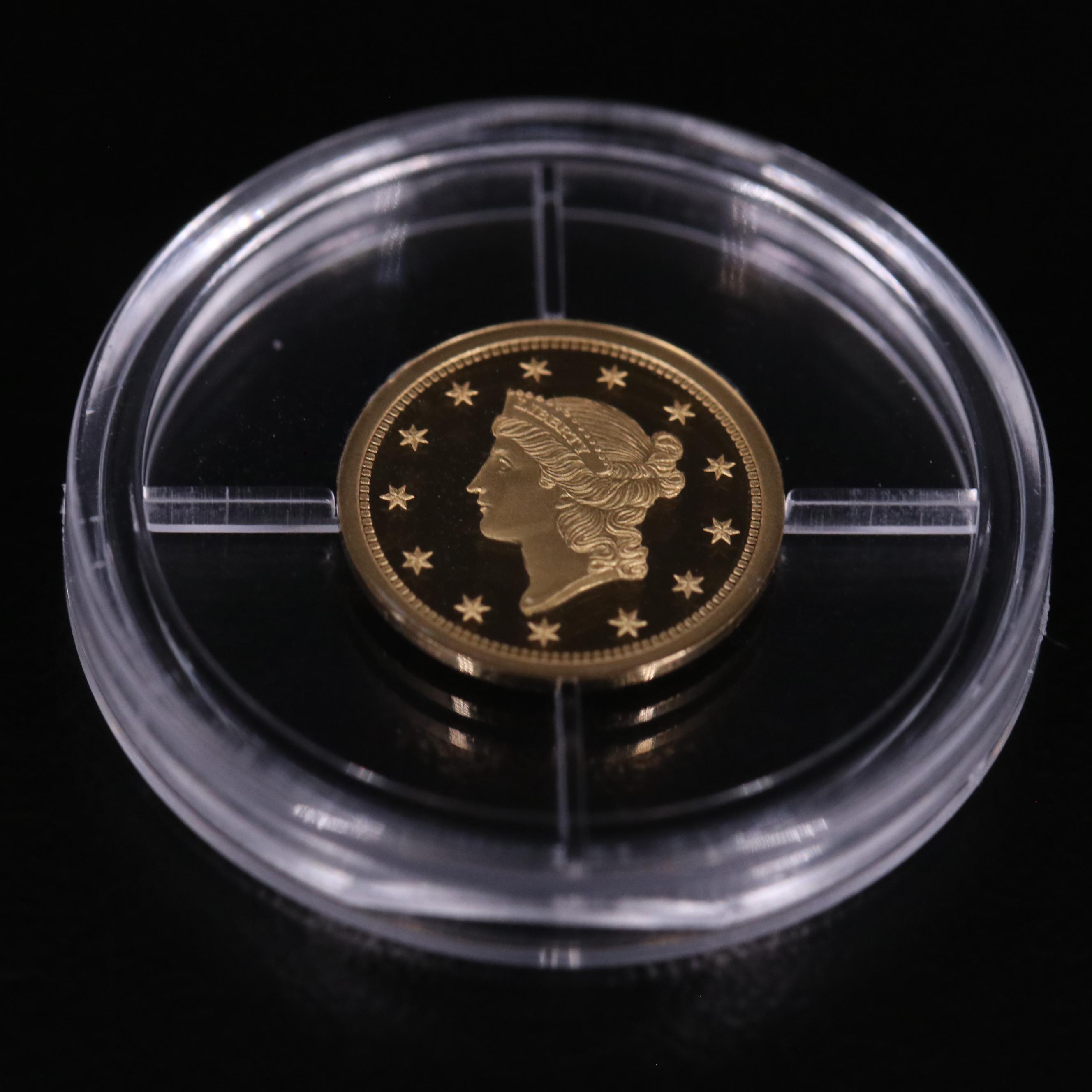 Miniature U.S. Coin Replica, 14K Gold