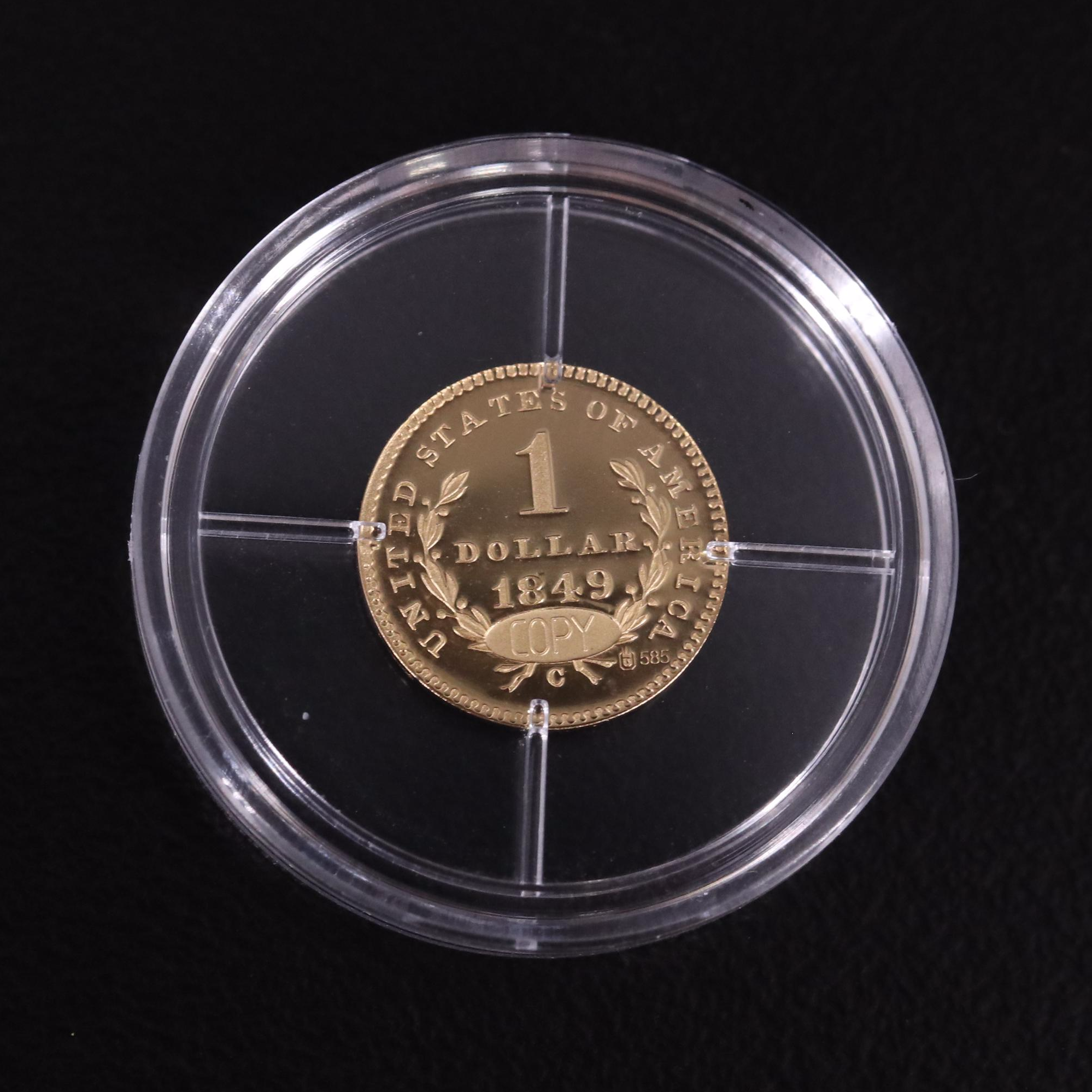 Miniature U.S. Coin Replica, 14K Gold