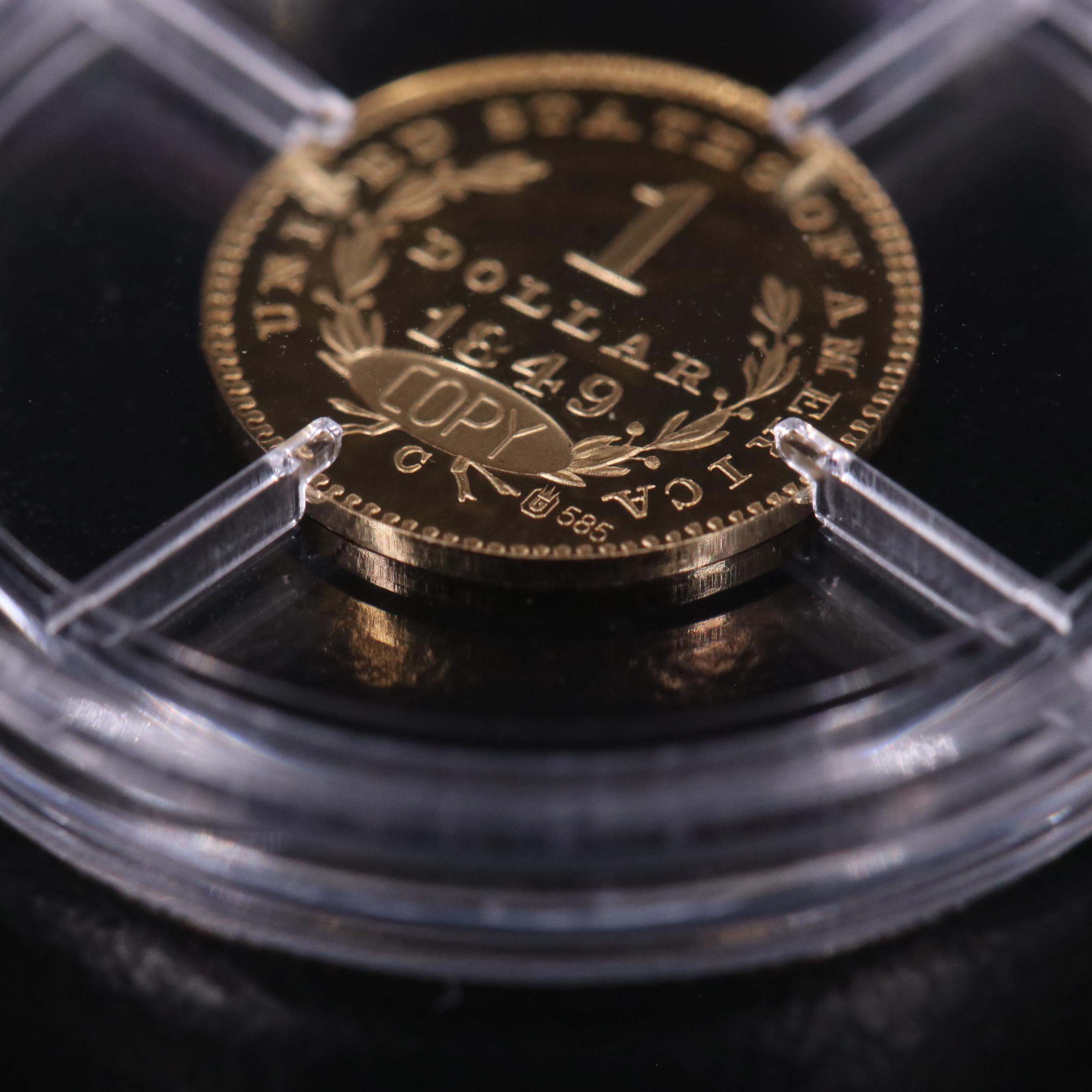 Miniature U.S. Coin Replica, 14K Gold