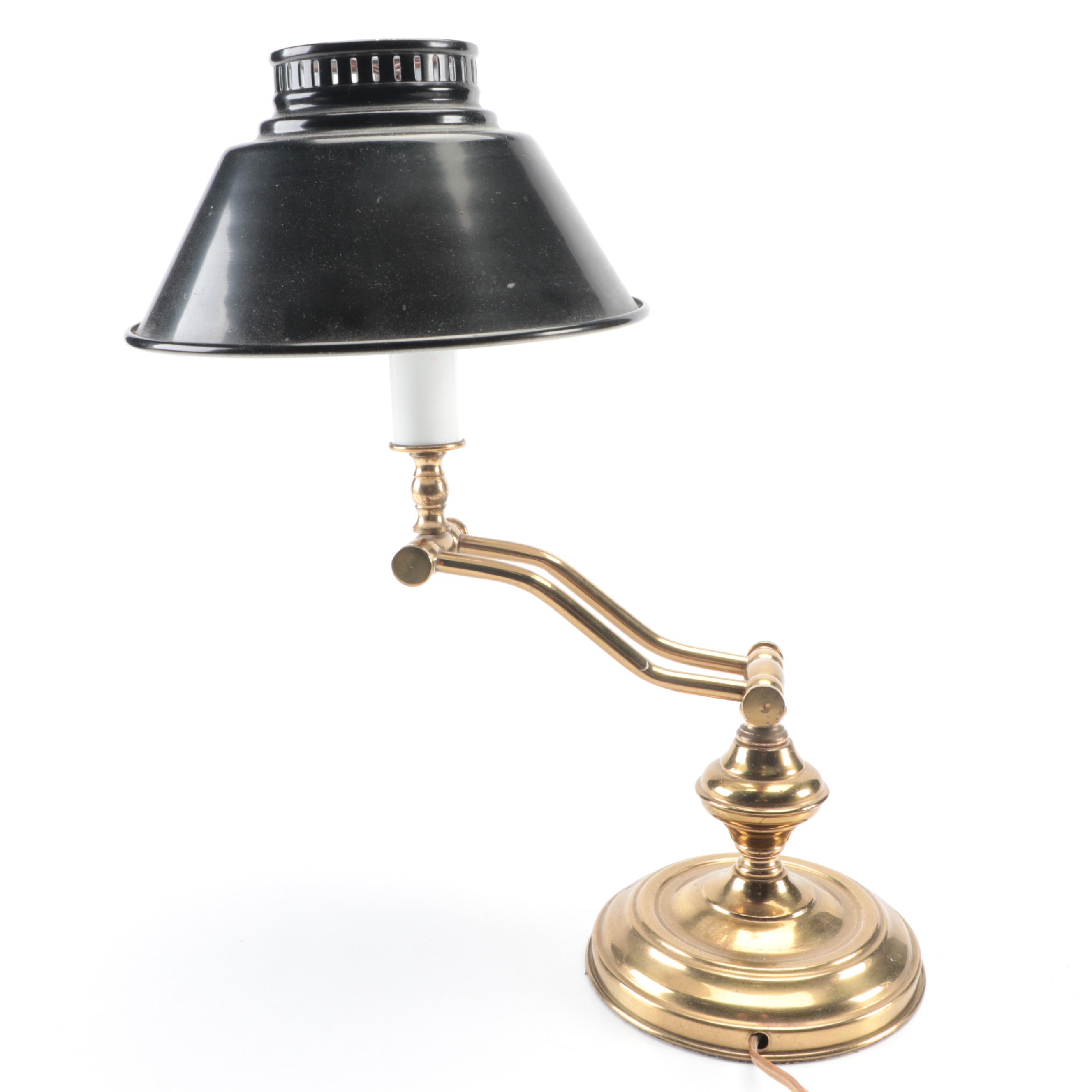 Brass and Metal Student Desk Lamp EBTH