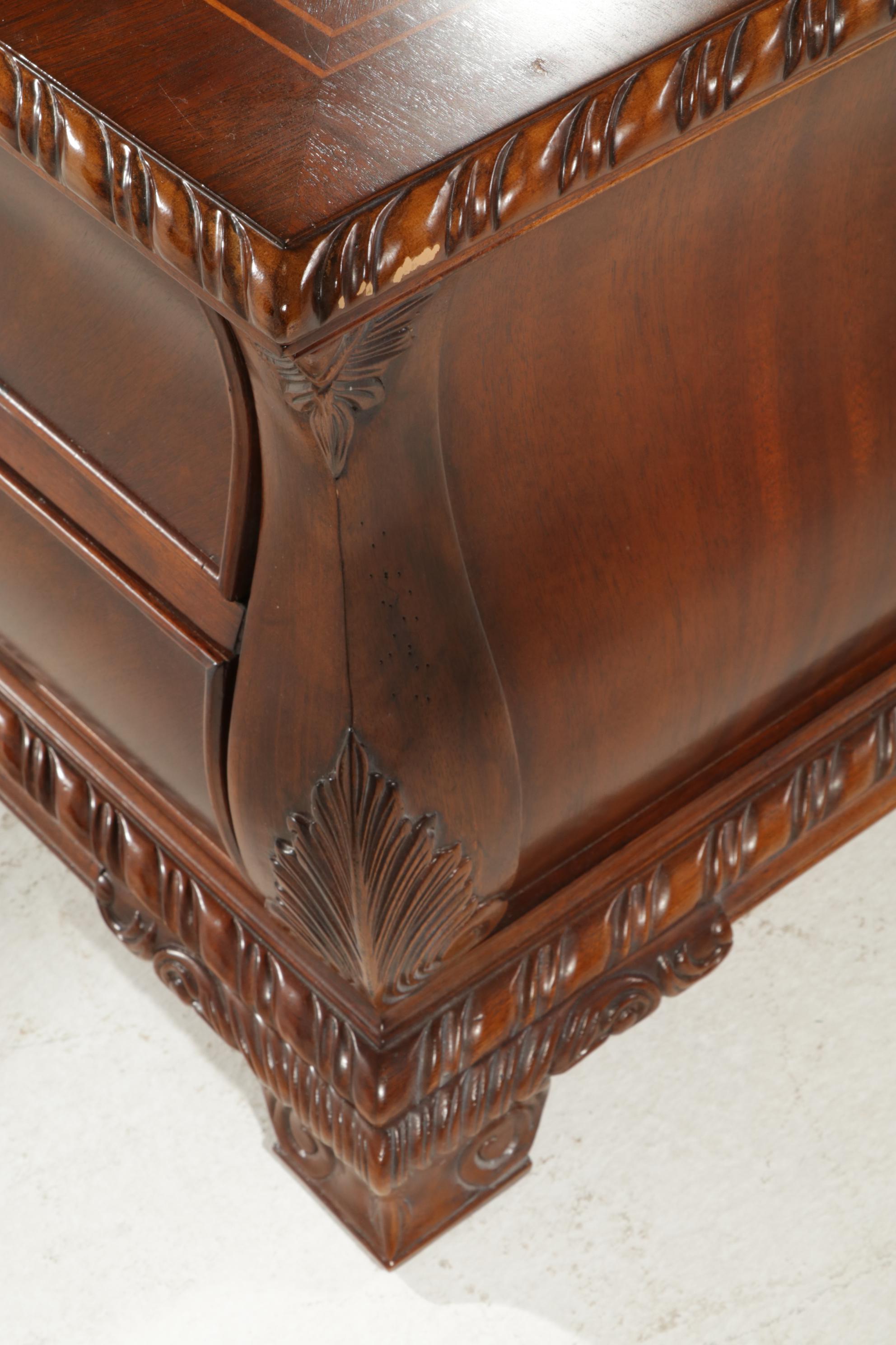 Broyhill Furniture Mahogany Bombe-Form Cocktail Table