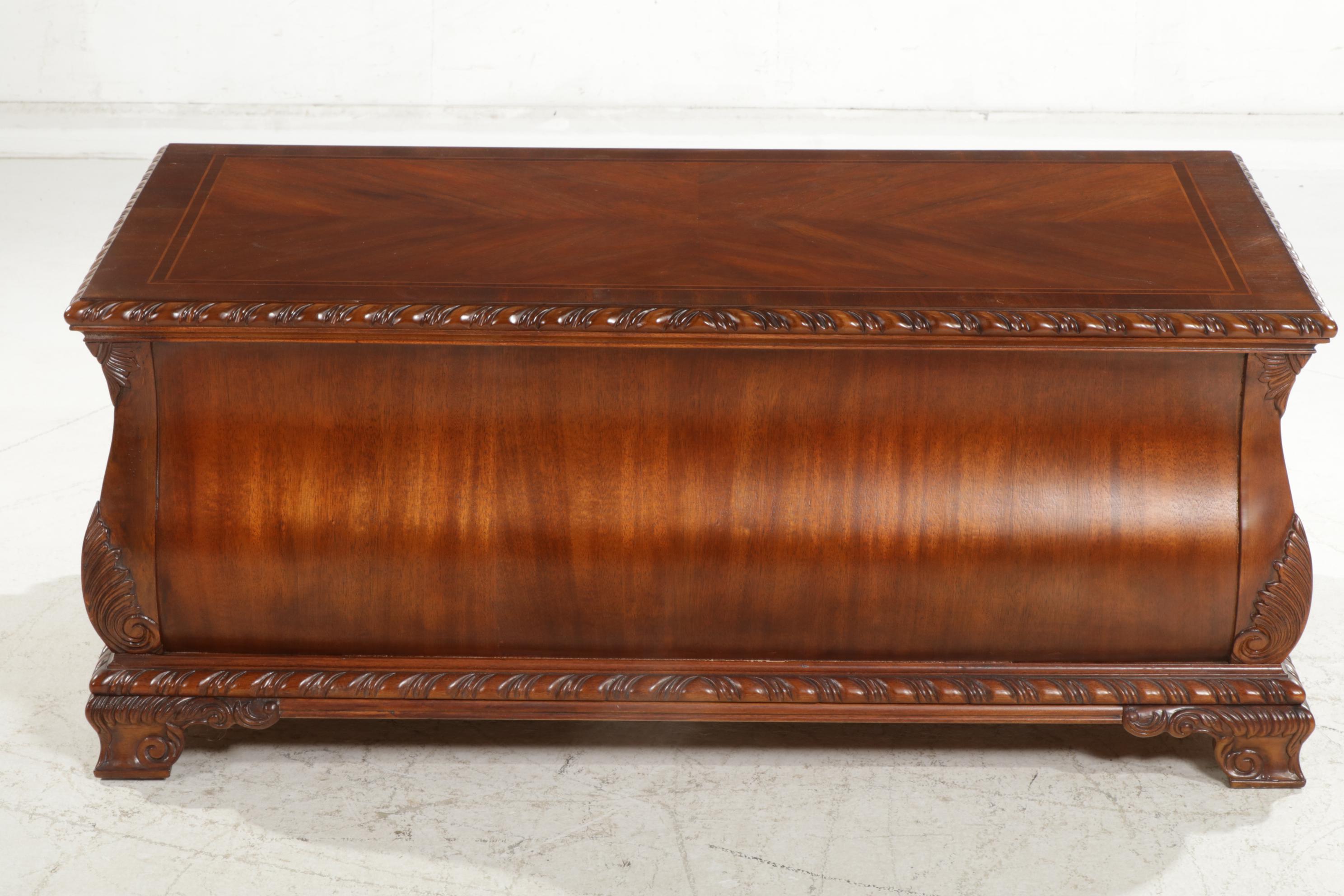 Broyhill Furniture Mahogany Bombe-Form Cocktail Table
