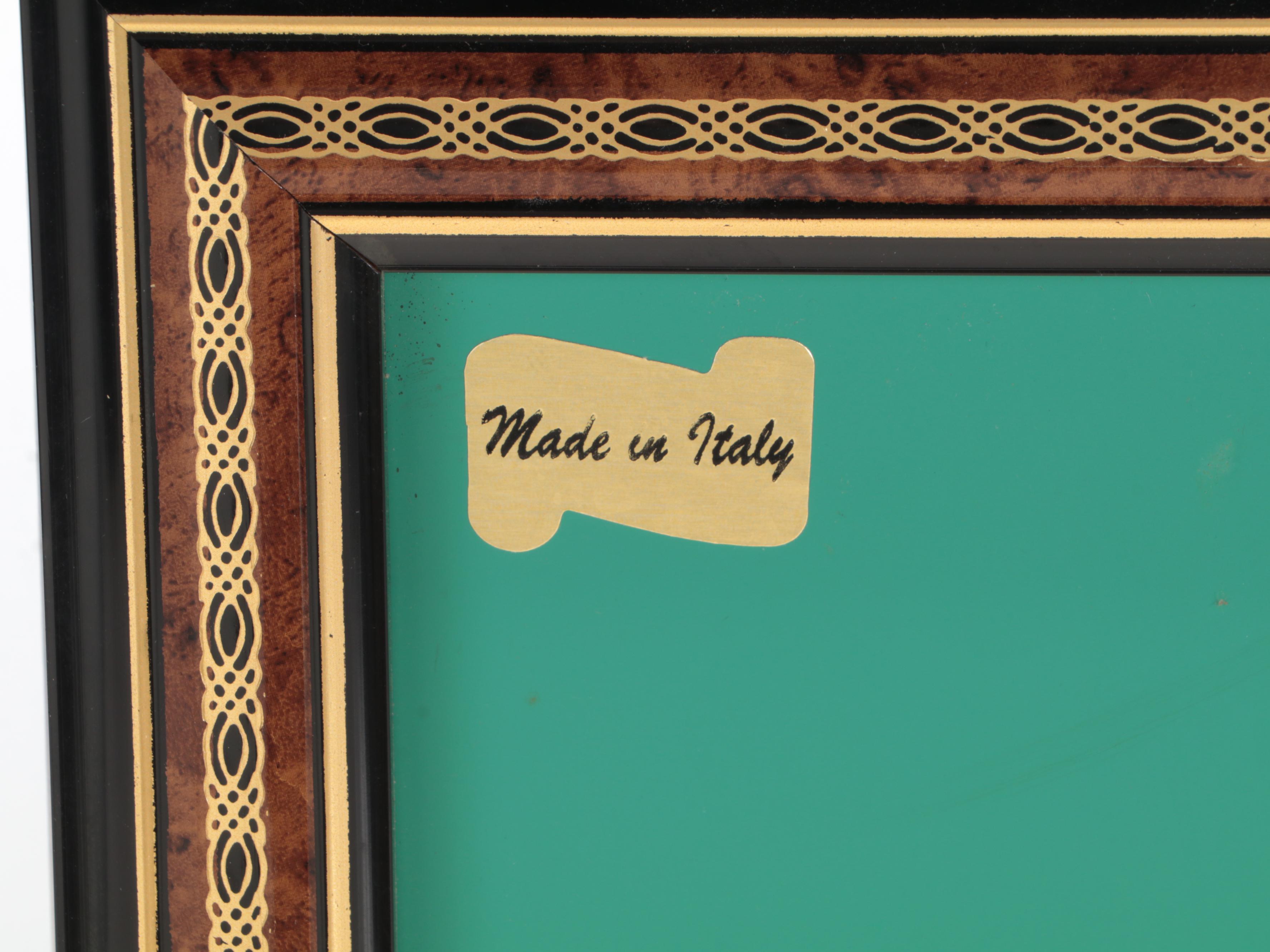 Italian Burl Wood Table Top Curio Cabinet