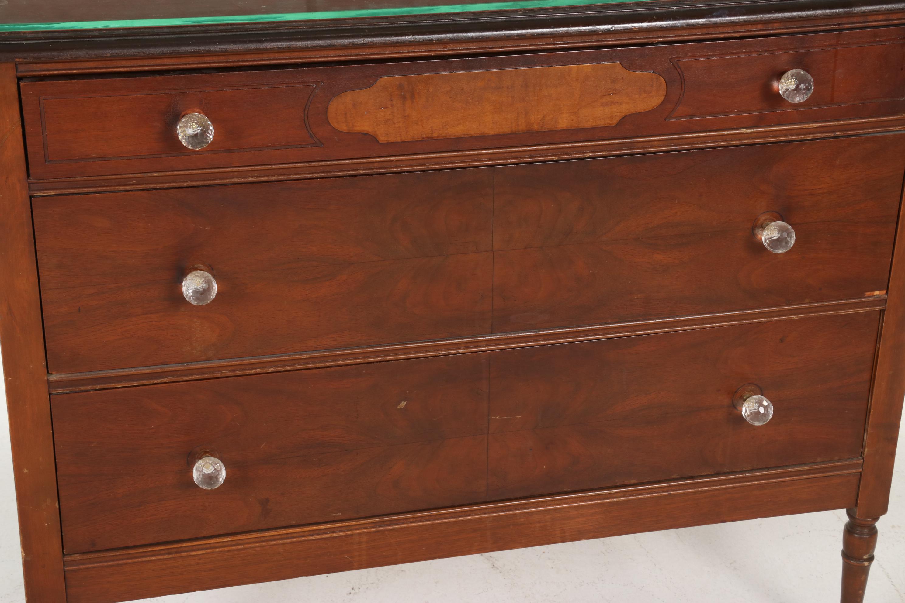 Three-Drawer Walnut Chest, Early 20th Century