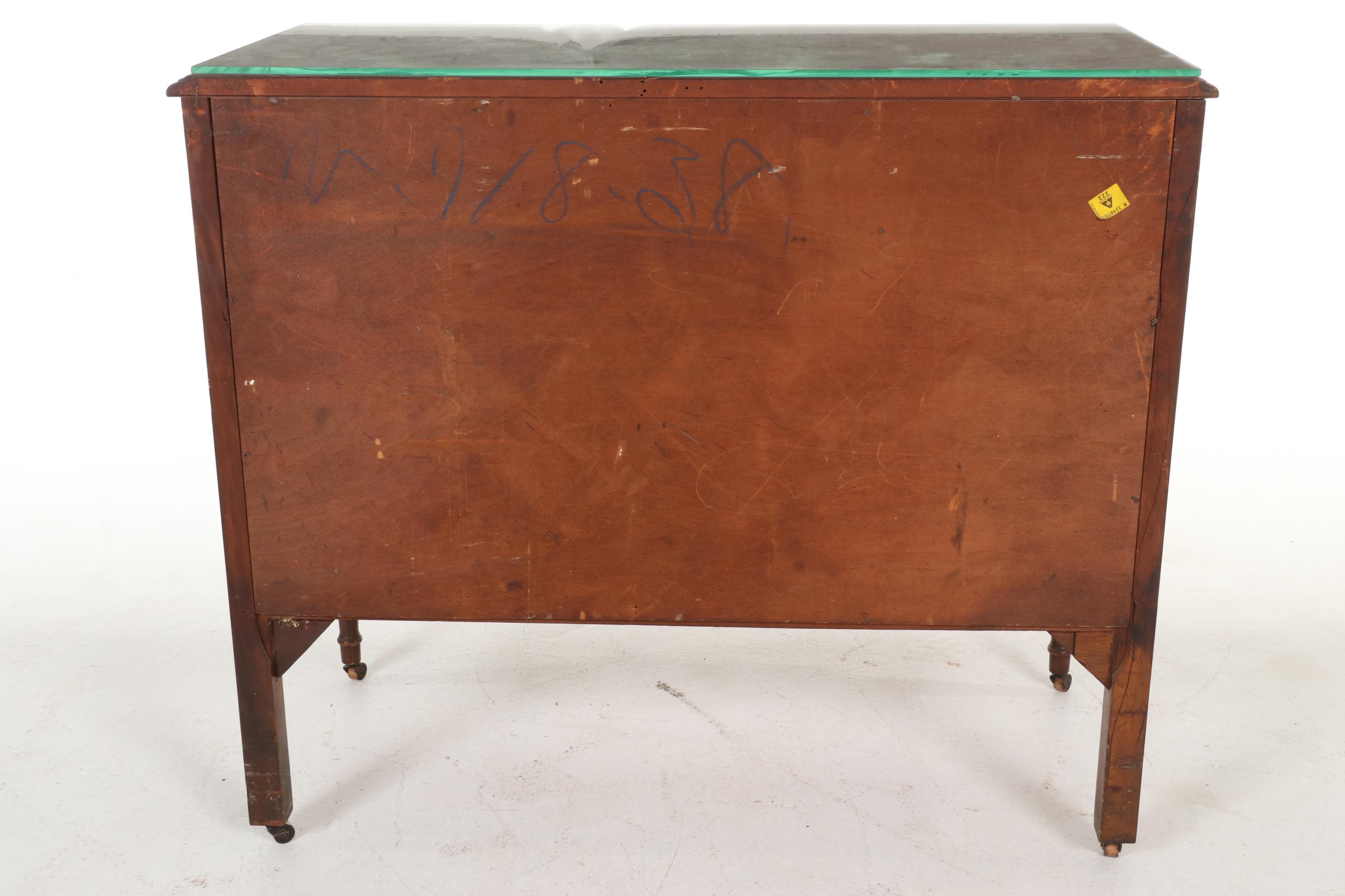 Three-Drawer Walnut Chest, Early 20th Century