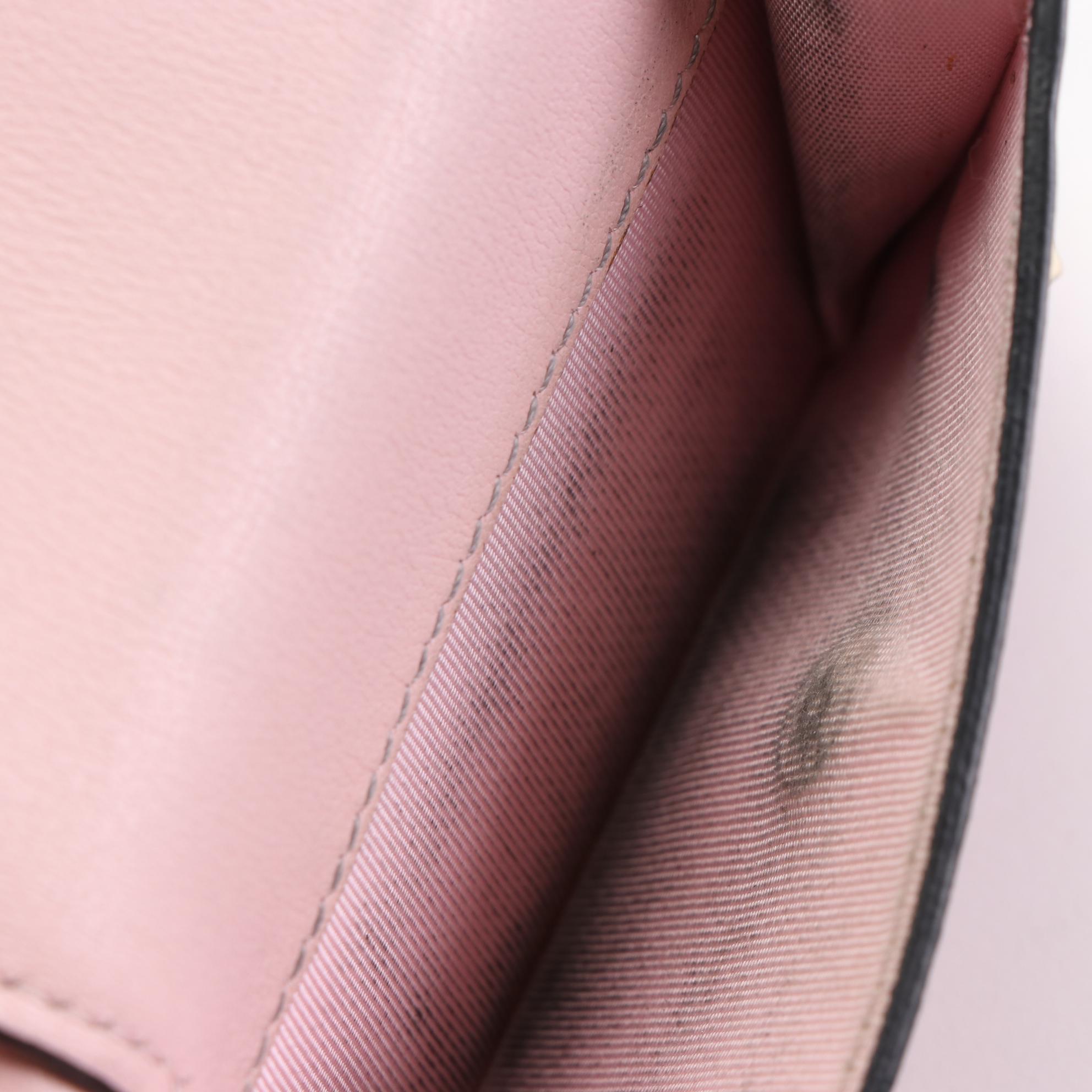 Valentino Rockstud Compact Trifold Wallet in Light Pink Leather with Box