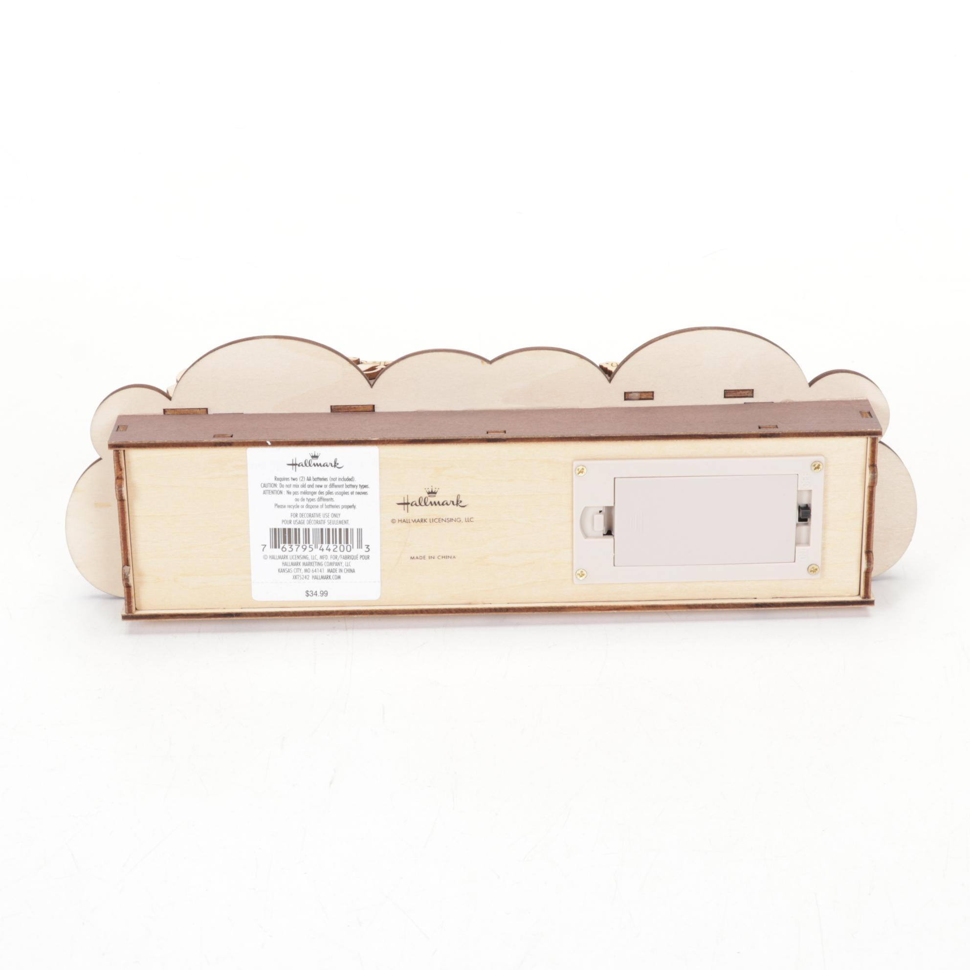 Wood Cut-Out Illuminated Nativity and Collection of Hallmark Angel Ornaments