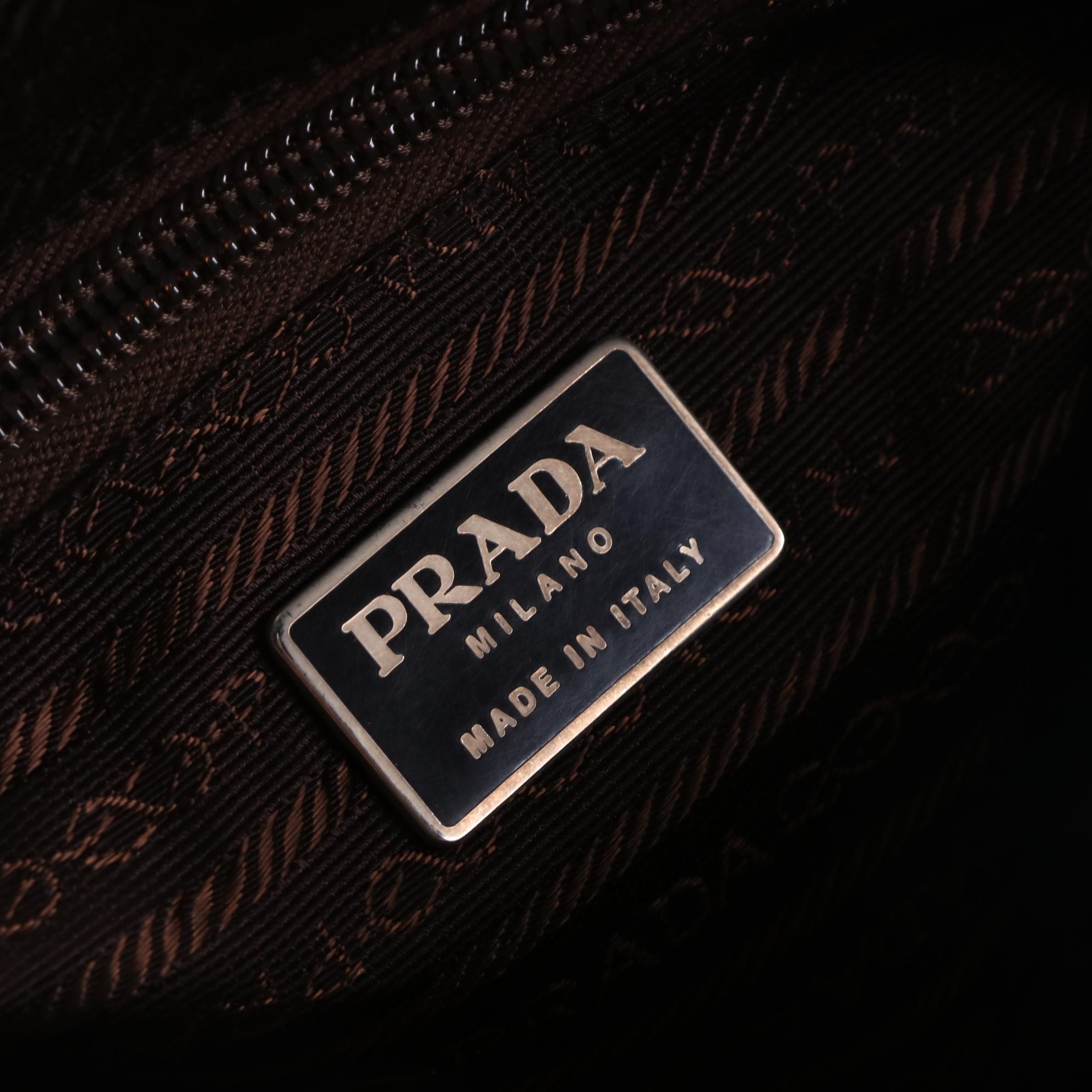 Prada Shoulder Bag in Dark Olive Tessuto Nylon