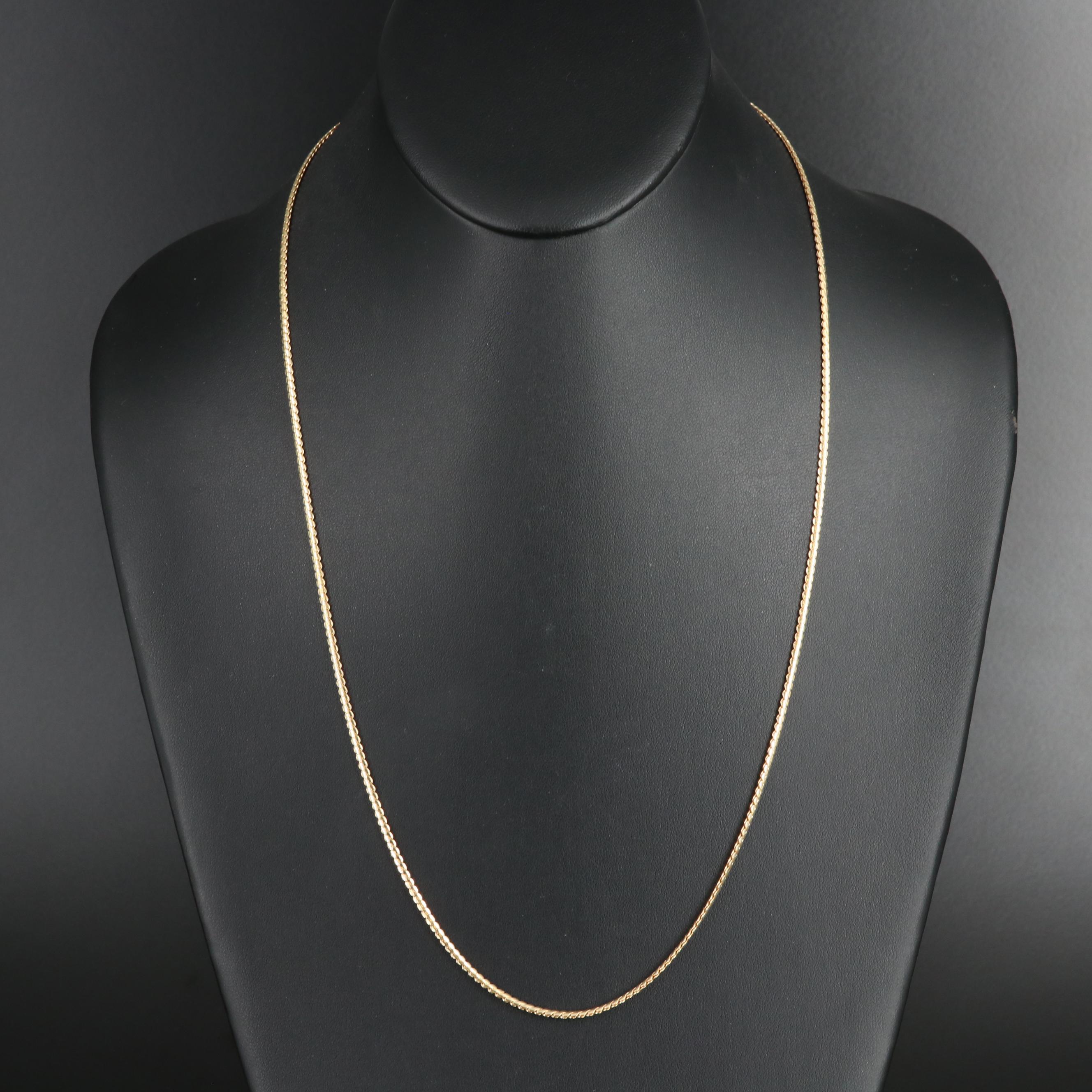 18K Serpentine Link Chain Necklace