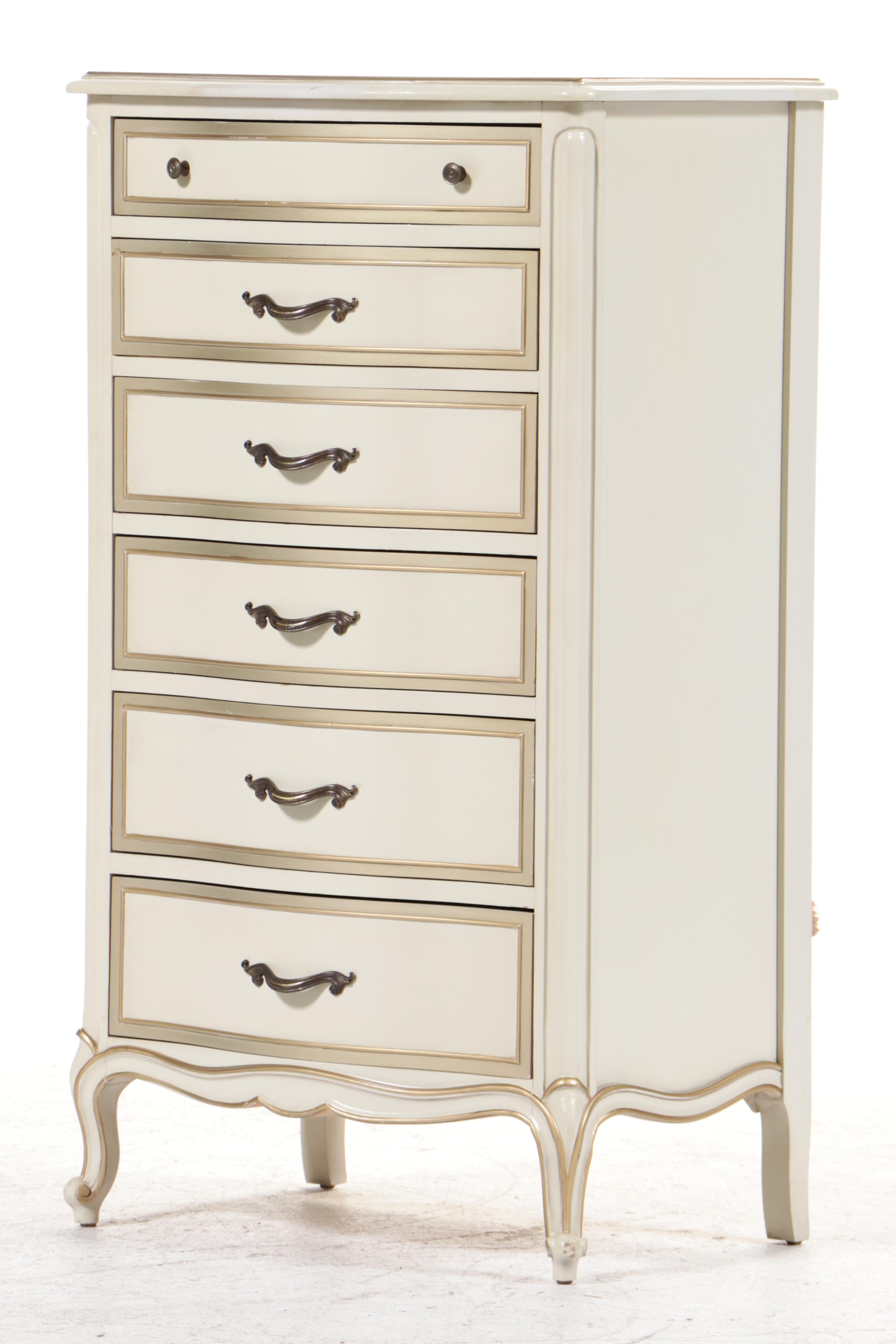 Drexel Touraine Chest of Drawers and Hall Tree with Mirror and Wall Shelf