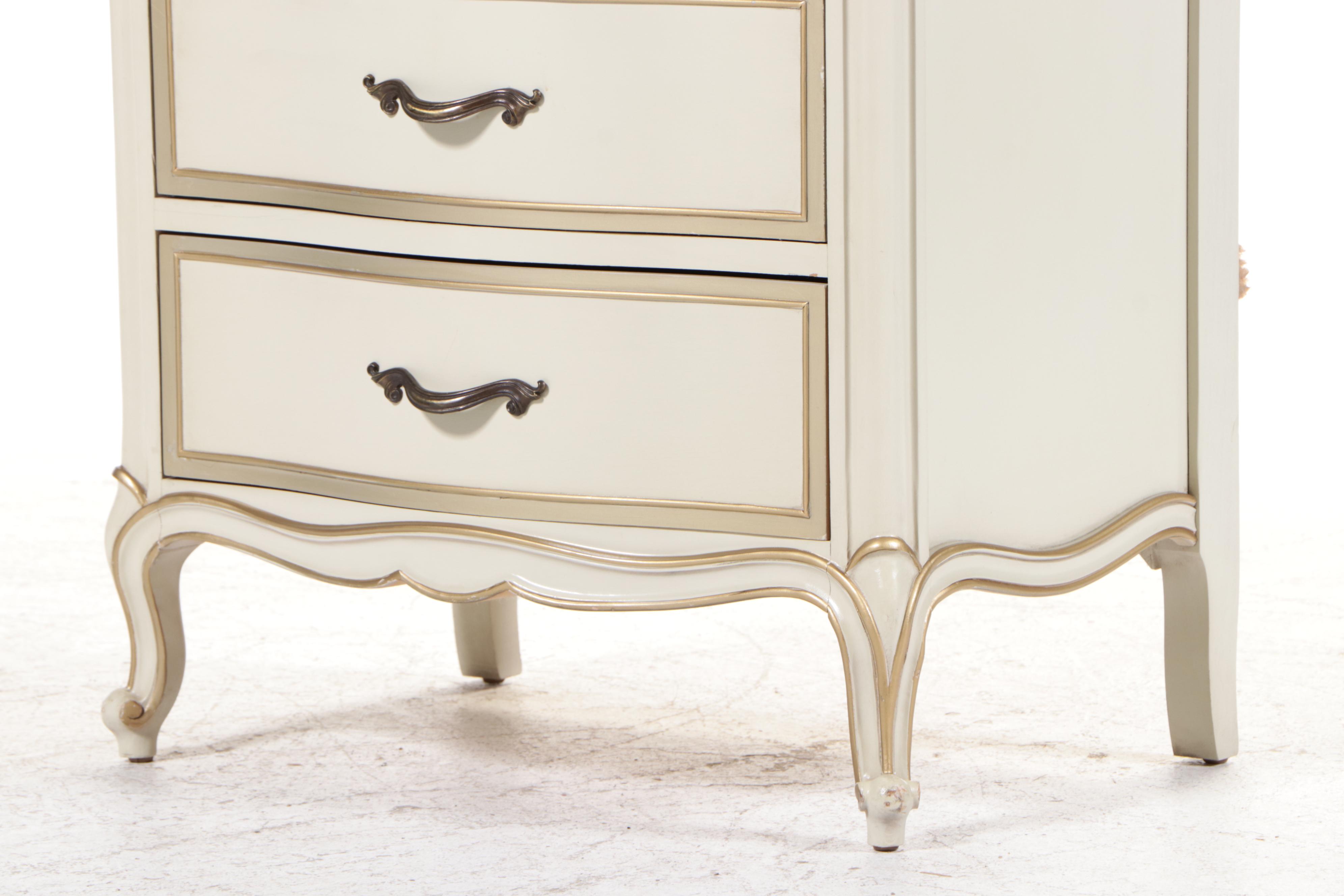 Drexel Touraine Chest of Drawers and Hall Tree with Mirror and Wall Shelf