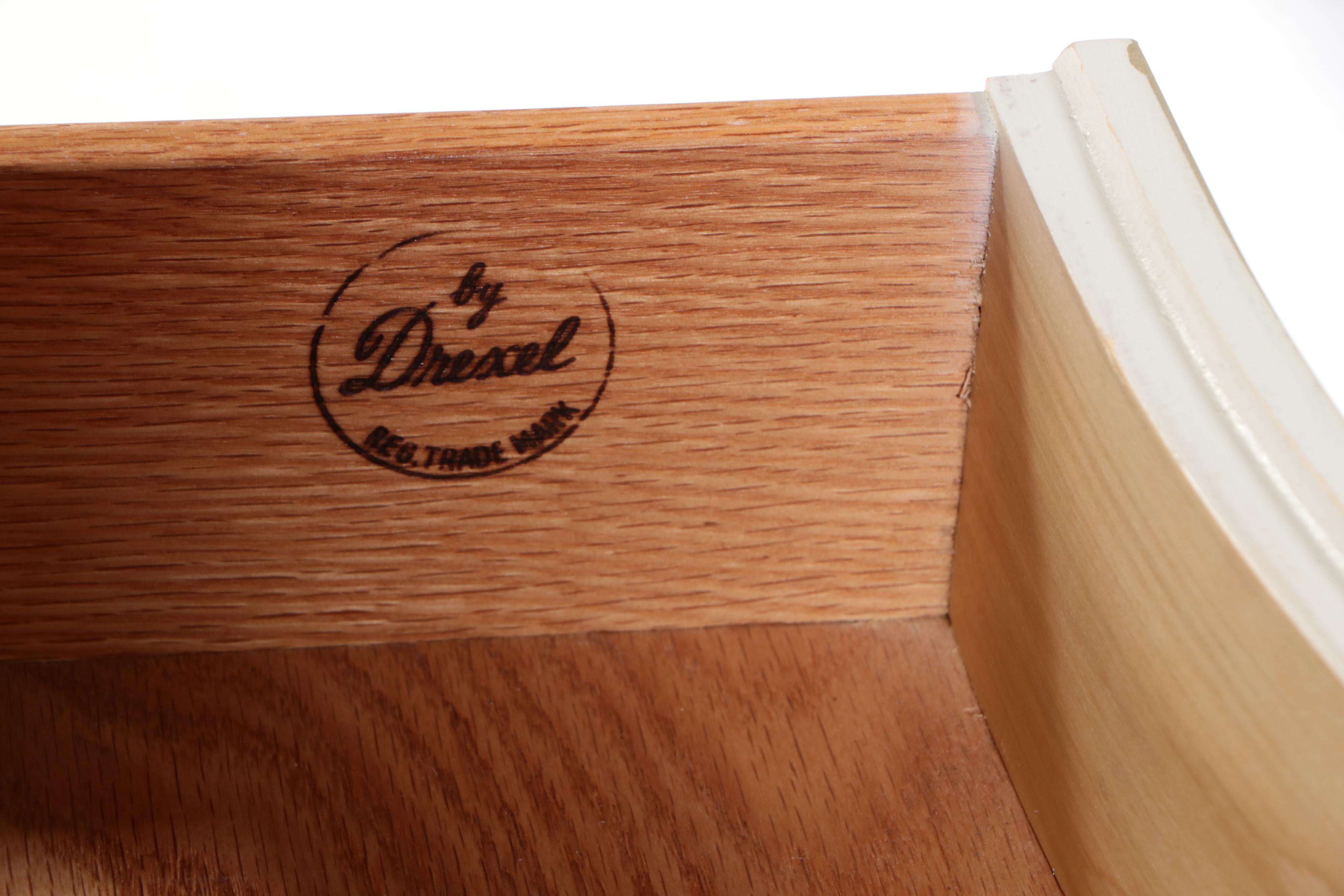 Drexel Touraine Chest of Drawers and Hall Tree with Mirror and Wall Shelf