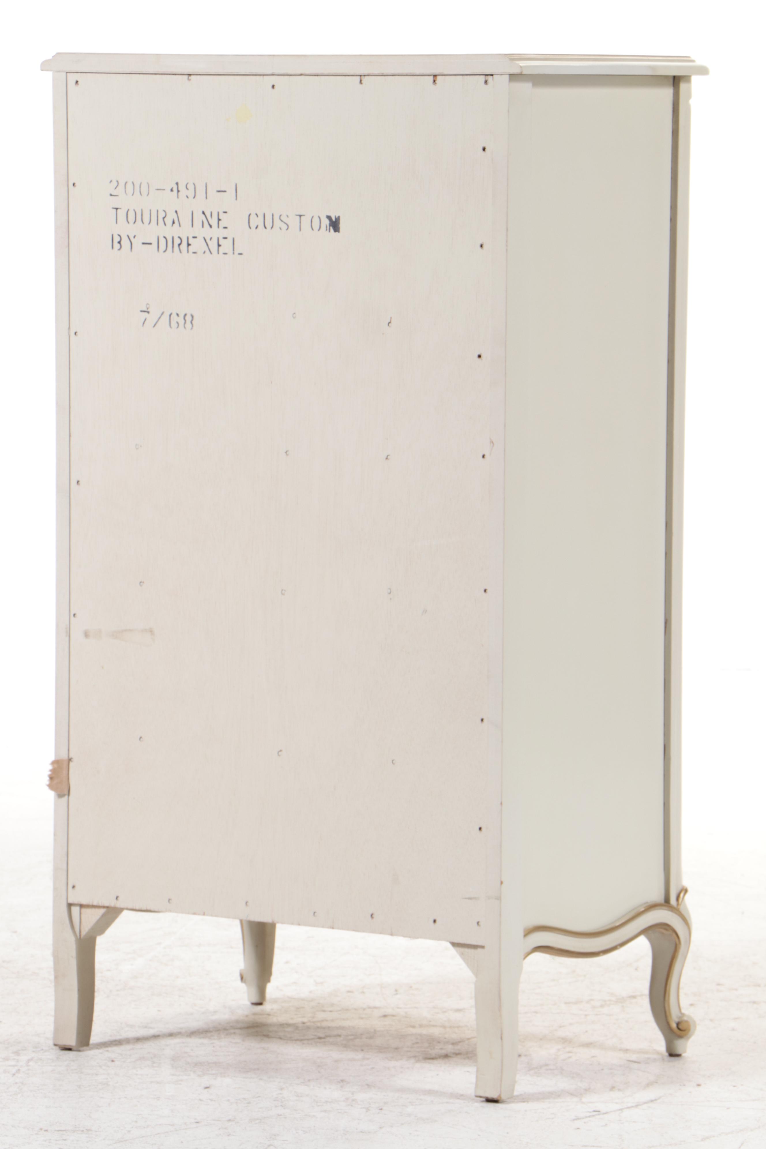 Drexel Touraine Chest of Drawers and Hall Tree with Mirror and Wall Shelf