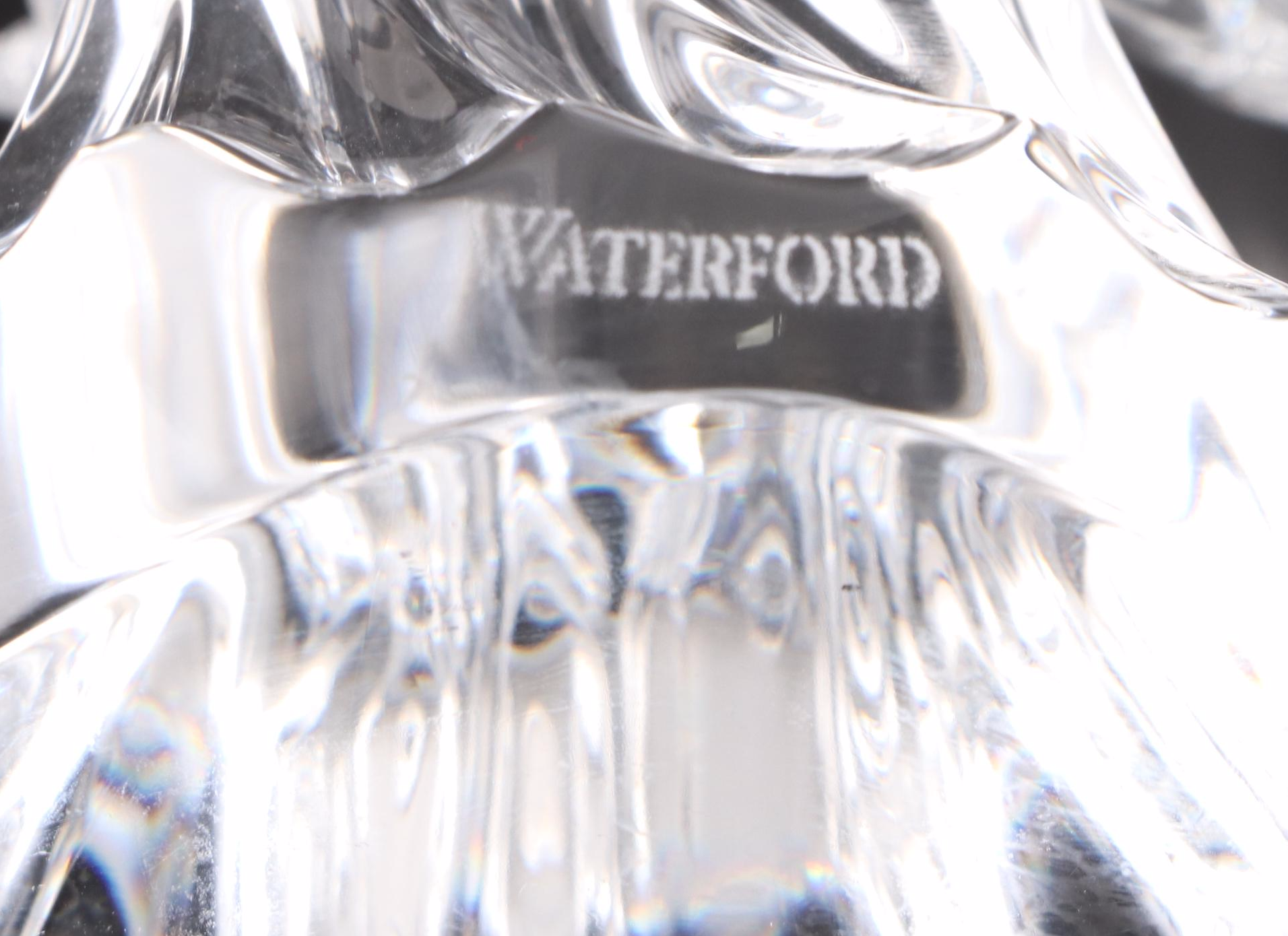 Waterford Crystal Angel and Football Player Figurines with Waterford Frame