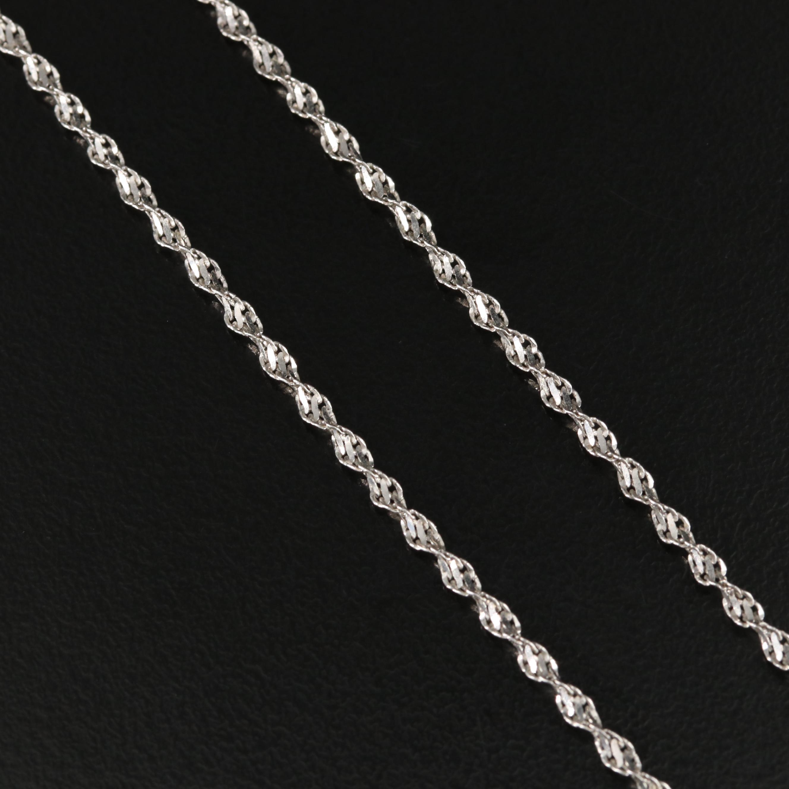 14K Singapore Chain Necklace EBTH