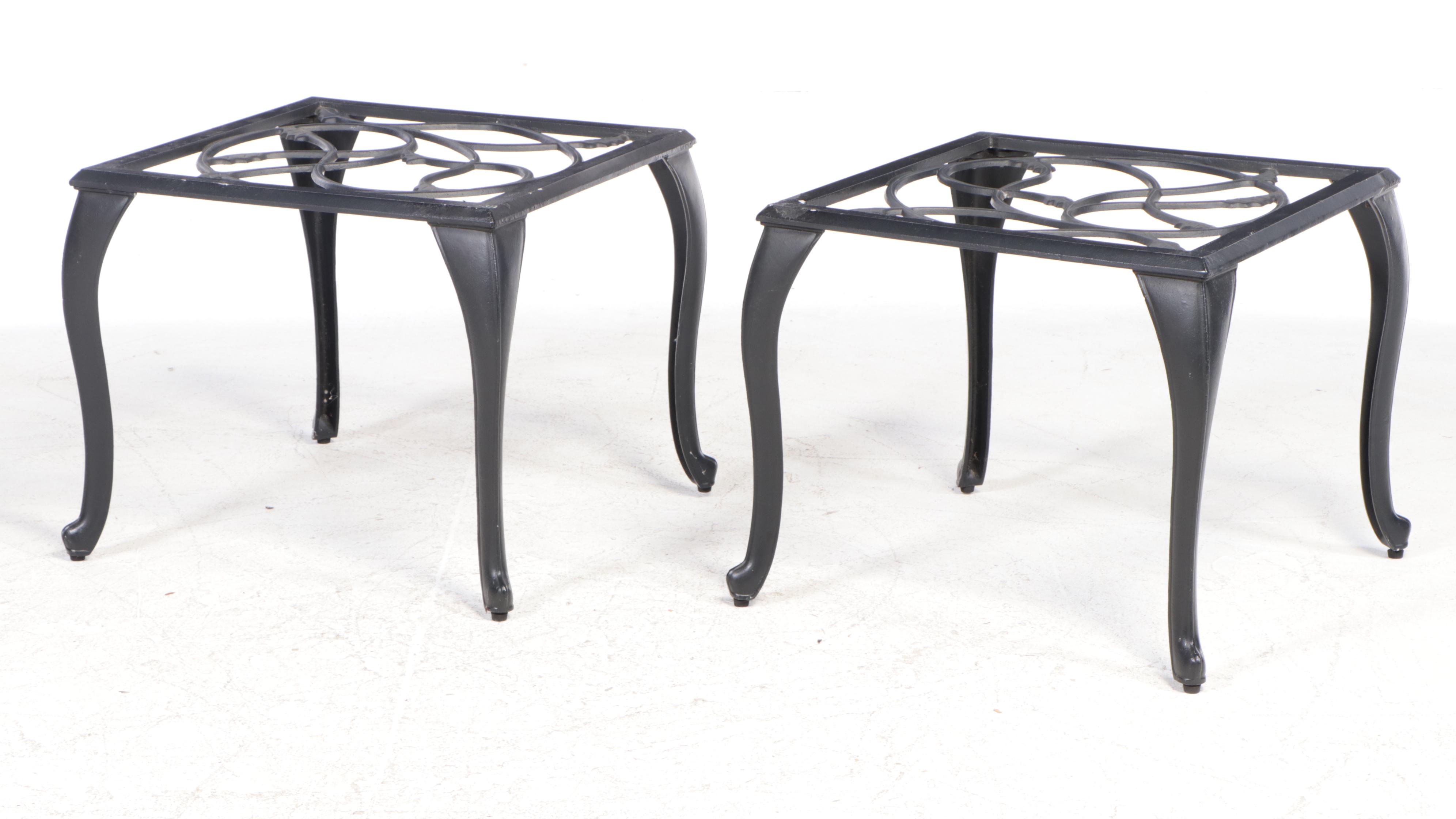 Faux Wicker Patio Sofa, Armchairs and Aluminum Tables