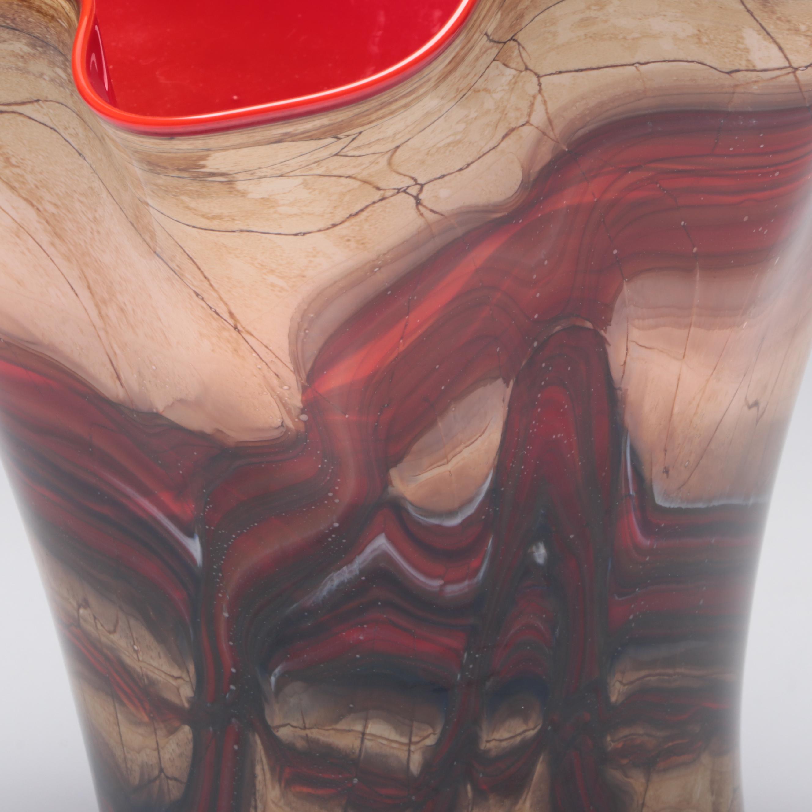 Art Glass Handkerchief Vase