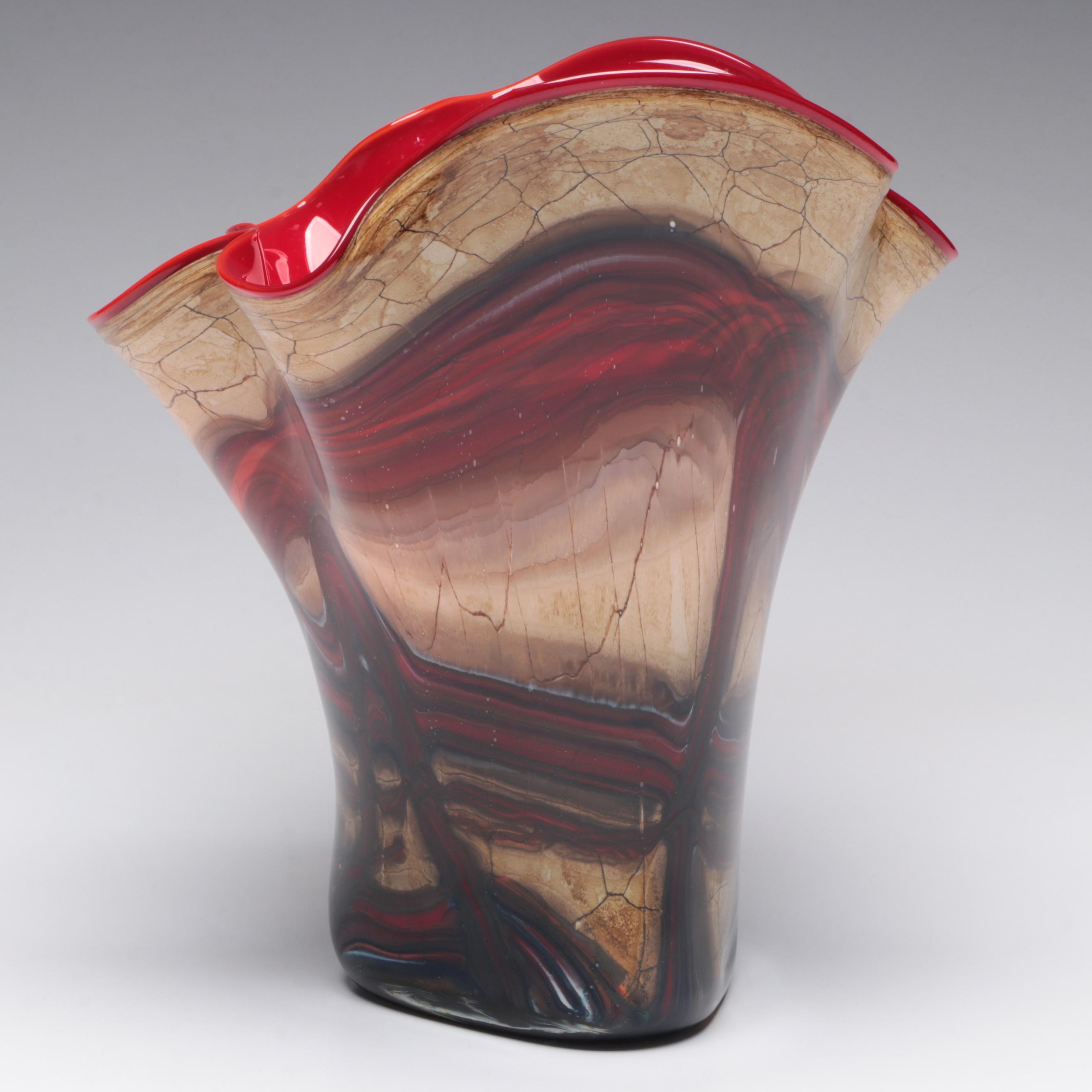 Art Glass Handkerchief Vase