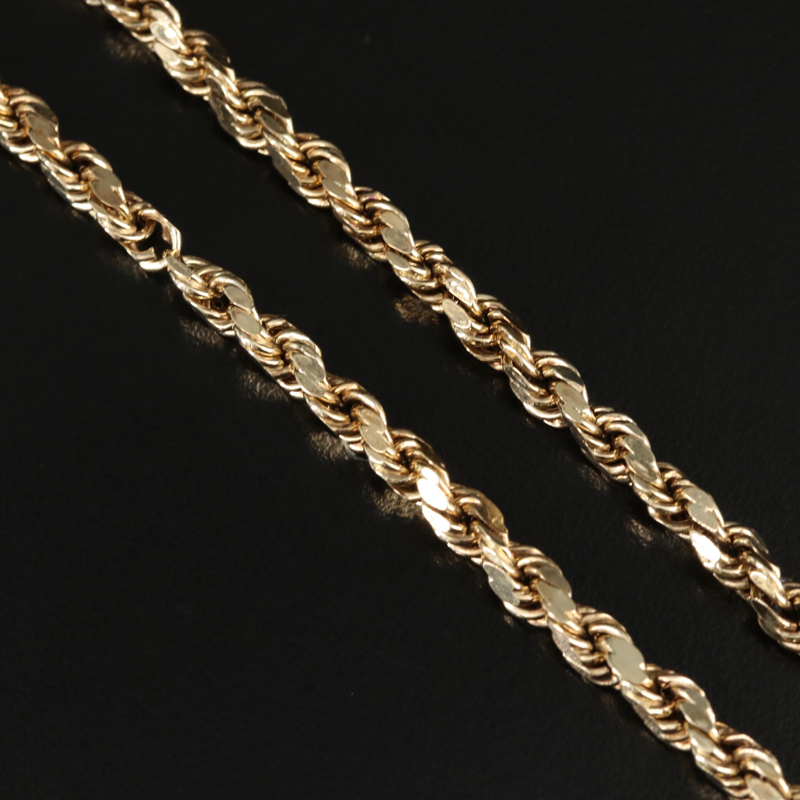 10K Rope Chain Necklace