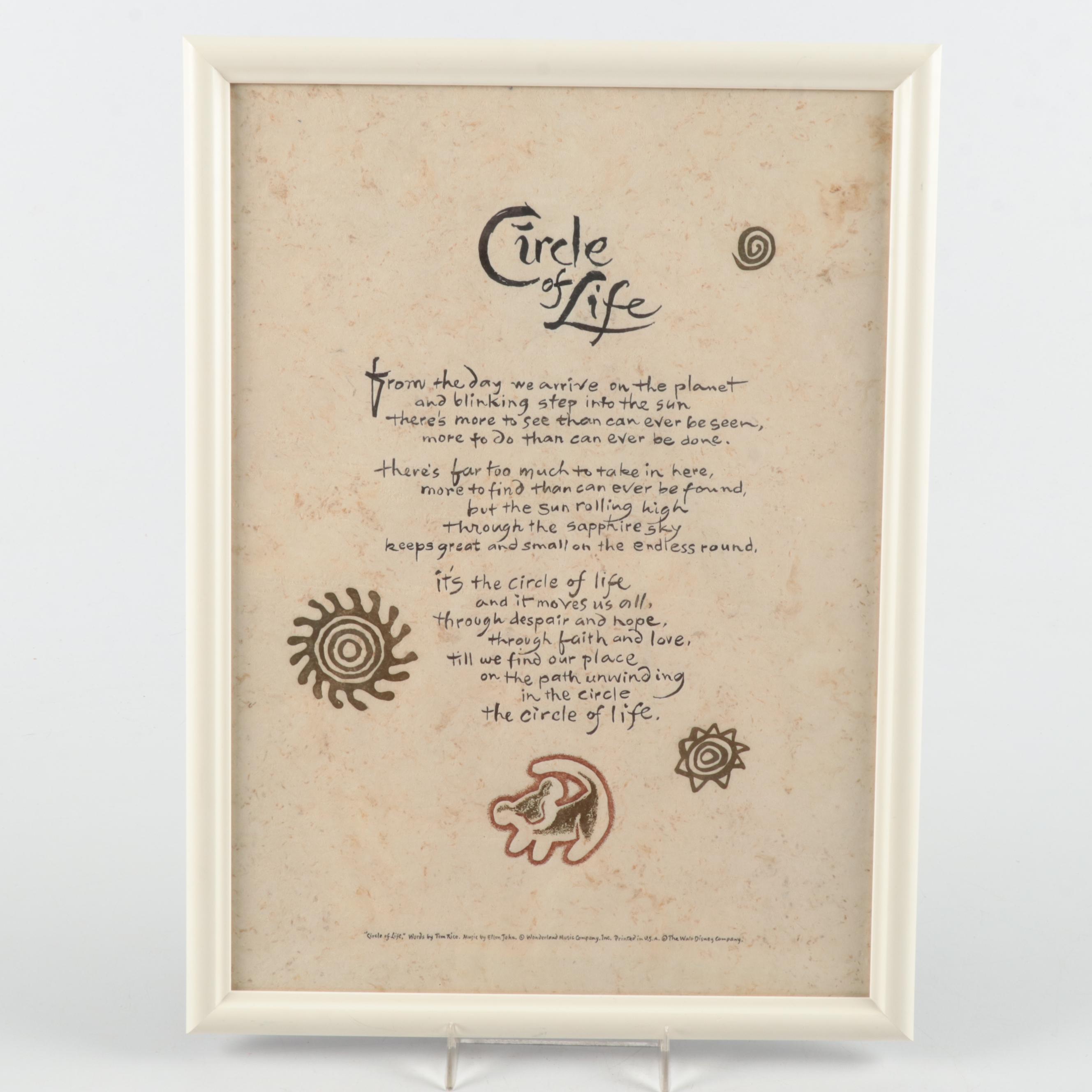 Framed Disney's "The Lion King" Lithographs