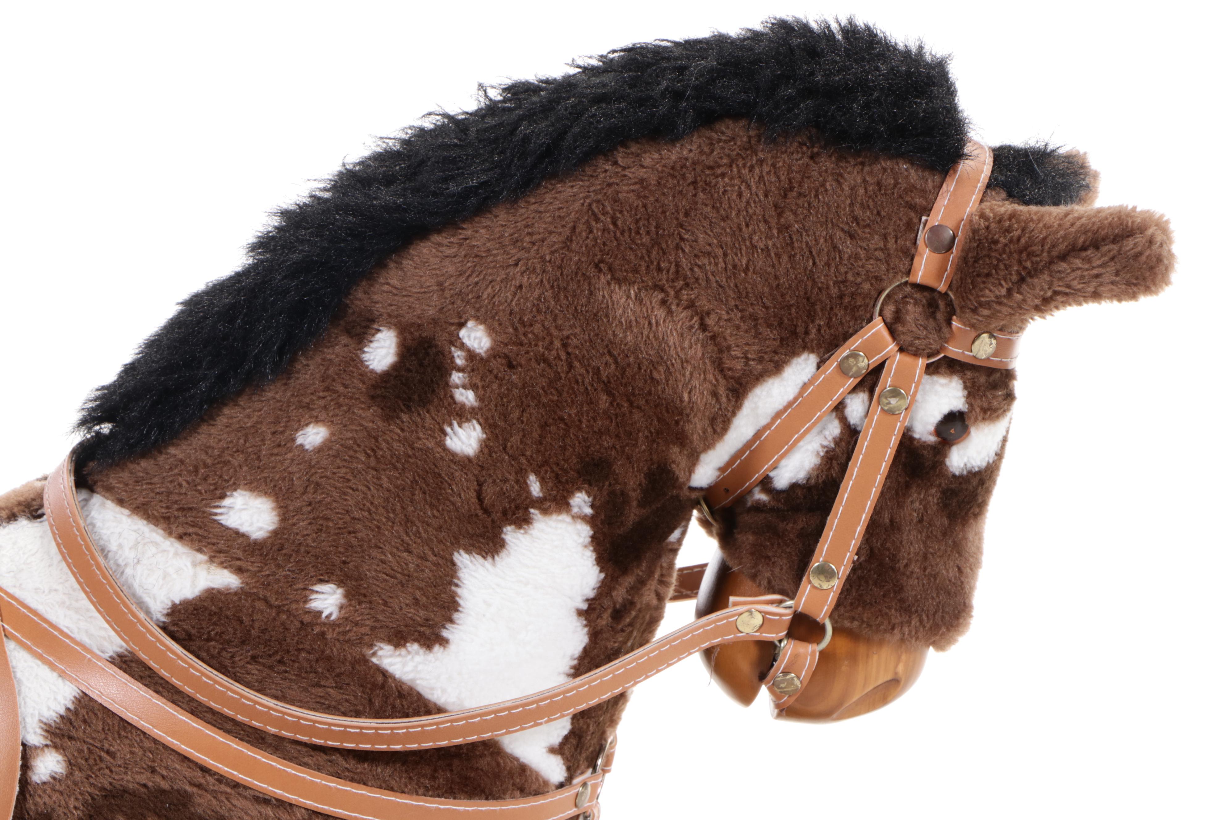 Rocking Horse Depot Plush Rocking Horse on Hardwood Frame