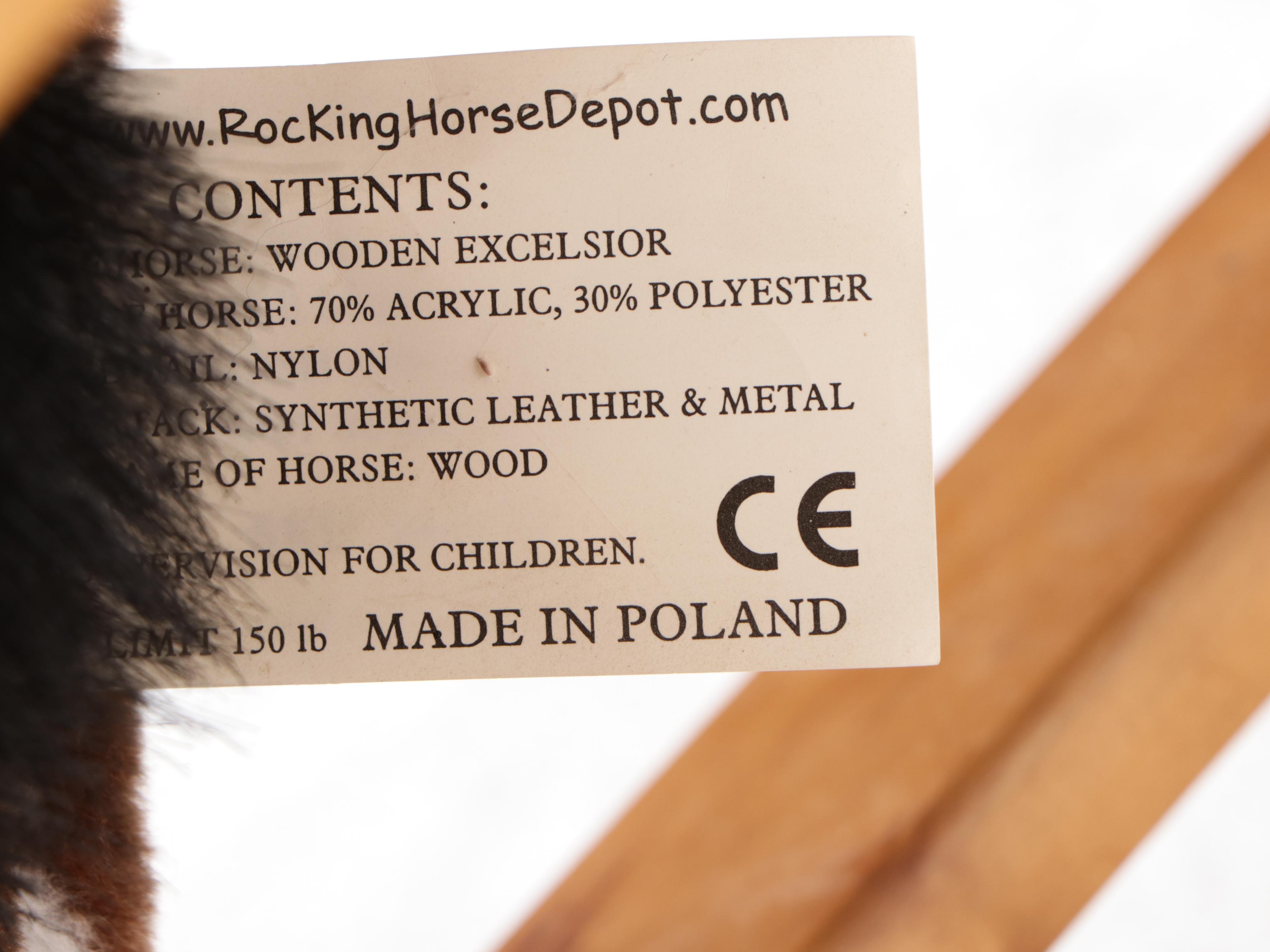 Rocking Horse Depot Plush Rocking Horse on Hardwood Frame